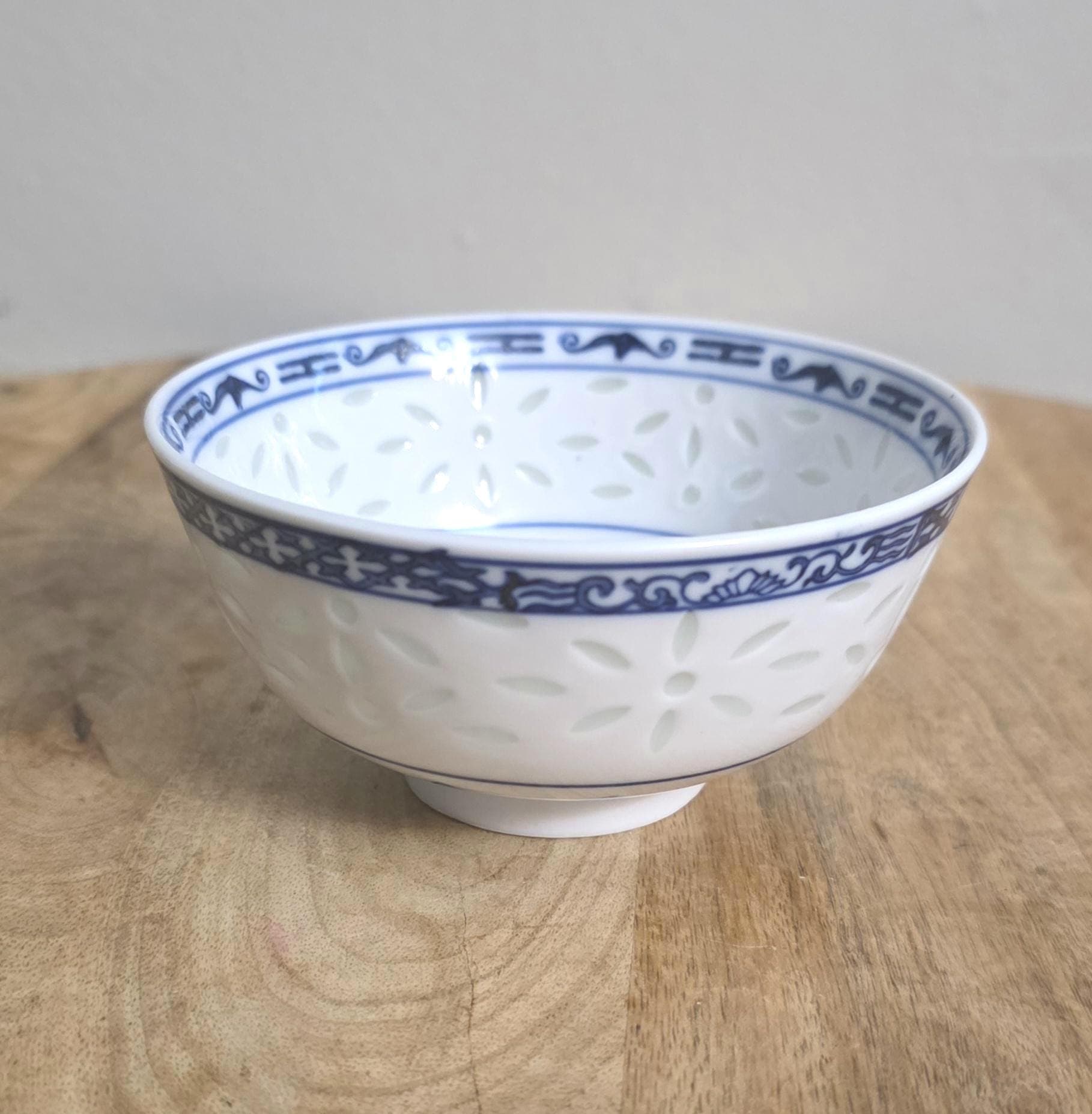 Vintage Chinese Rice Blossom Rice Bowl
