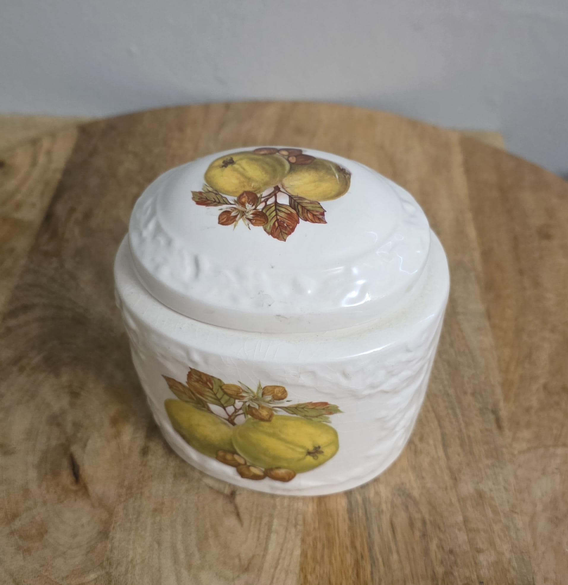 Vintage Mason's Ironstone Pear Design Tea Caddy - Thumbnail 6