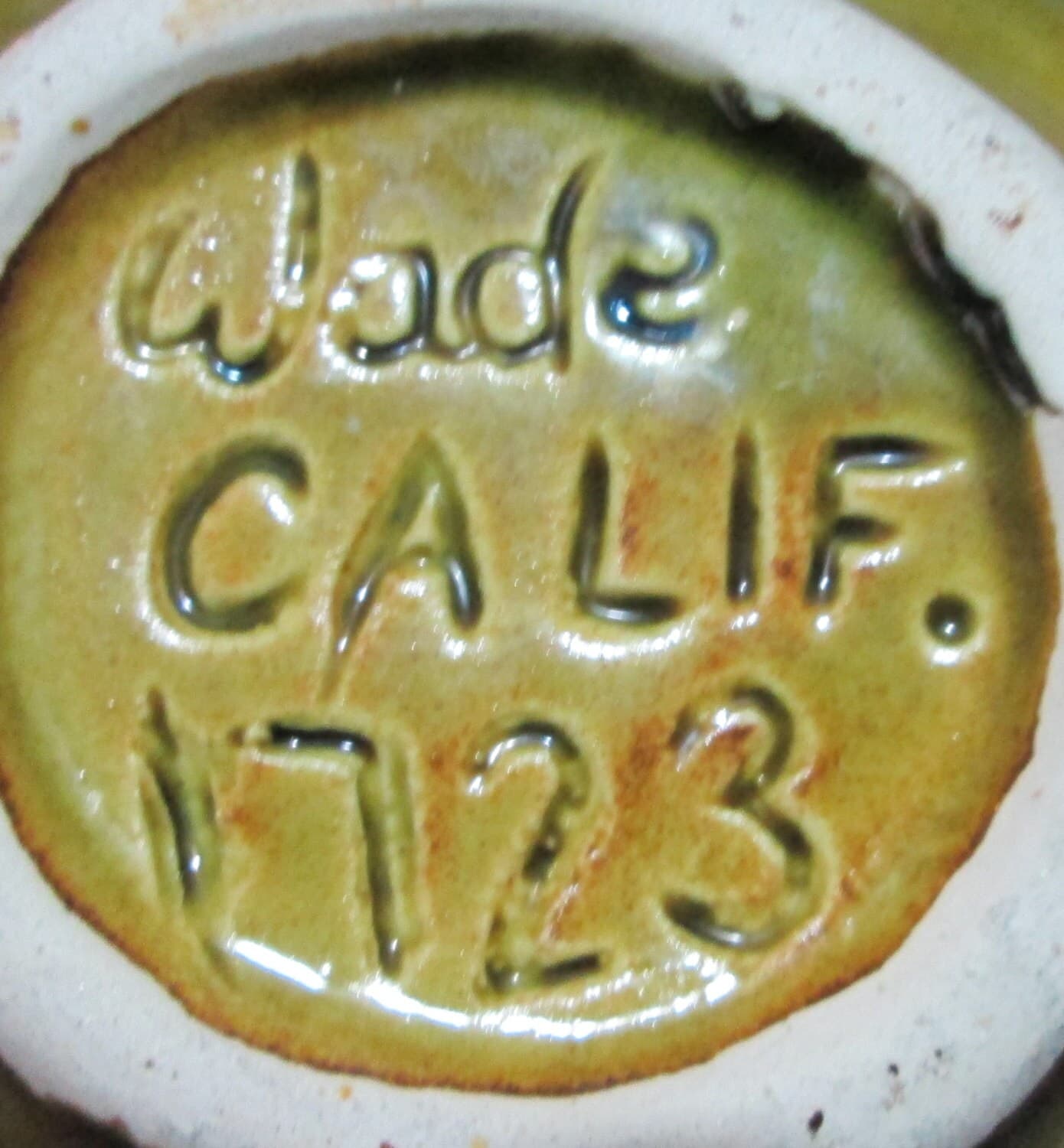 Vintage Wade California Pottery Green Leaf Design Tidbit Tray Server - Thumbnail 3