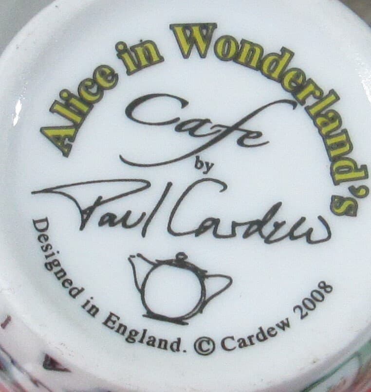 Paul Cardew Alice in Wonderland's Cafe Pattern Tea Cup - Thumbnail 3