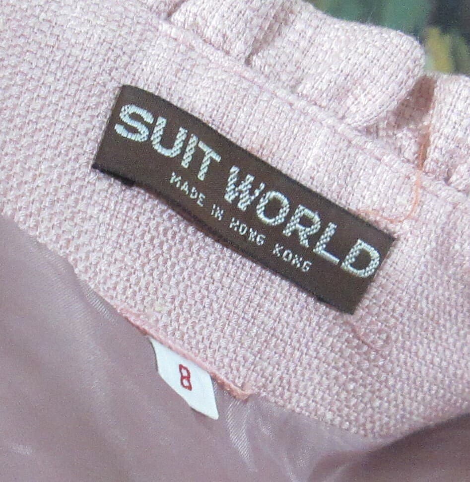 Vintage Blush Pink Silk Blend Suit Jacket - Thumbnail 3