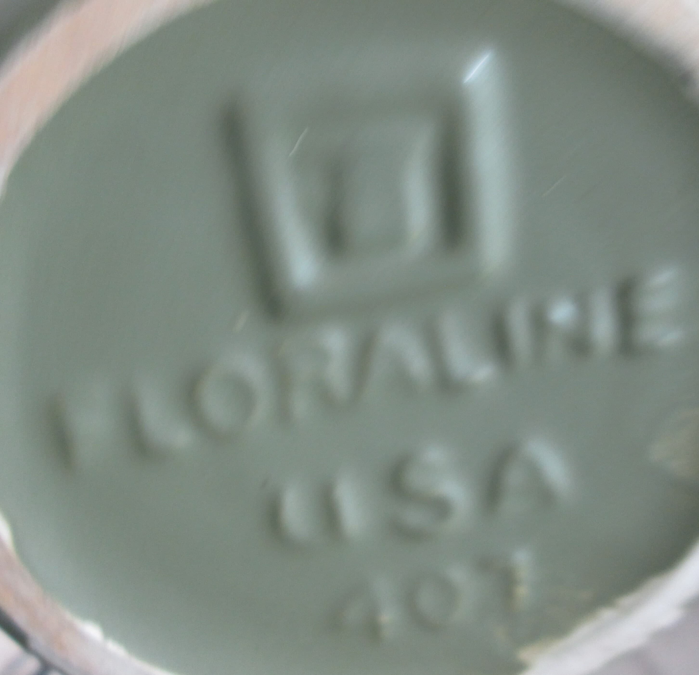 Vintage Floraline Pottery Green Matte Planter - Thumbnail 3