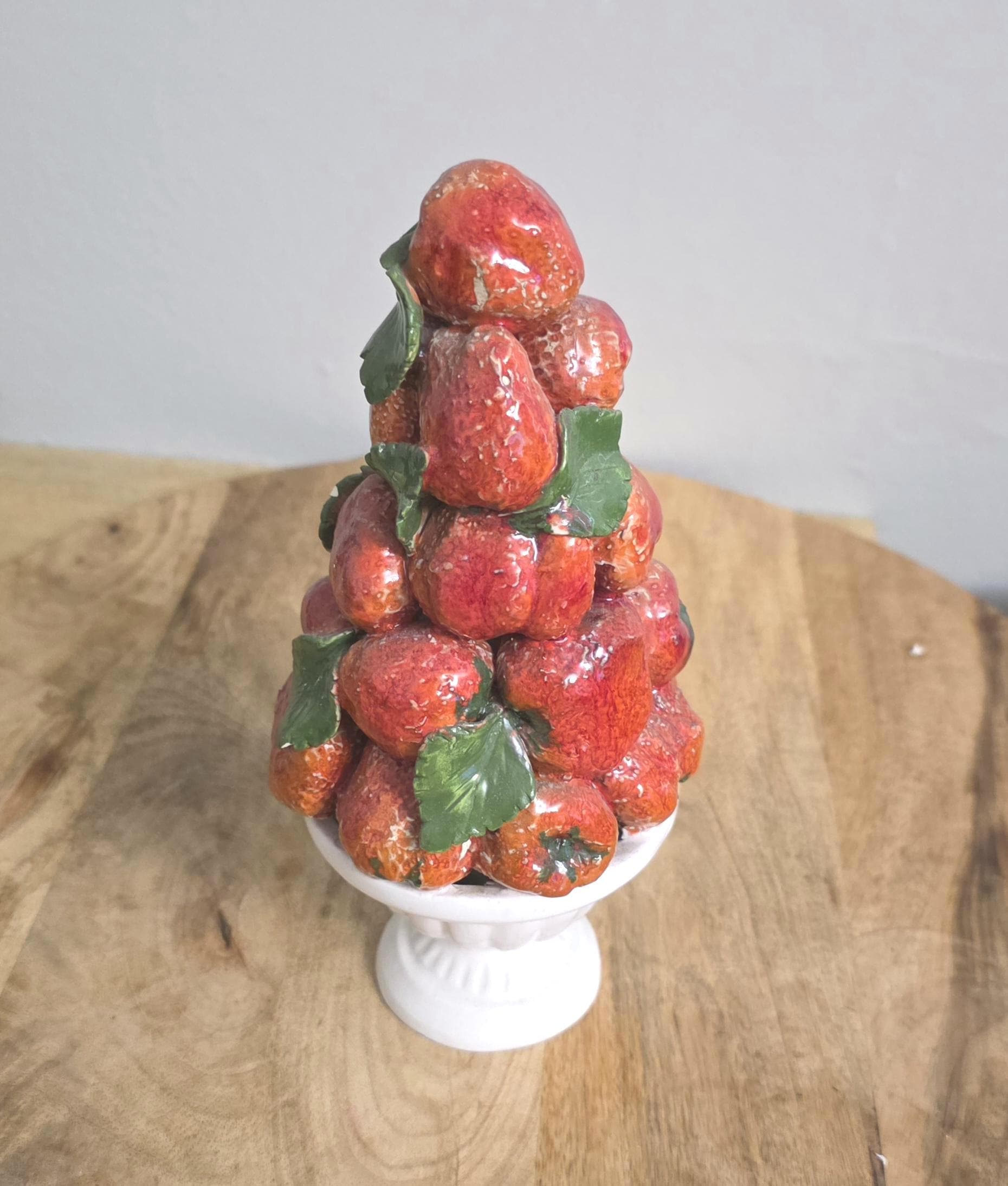 Vintage Italian Pottery Strawberry Table Centerpiece - Thumbnail 3