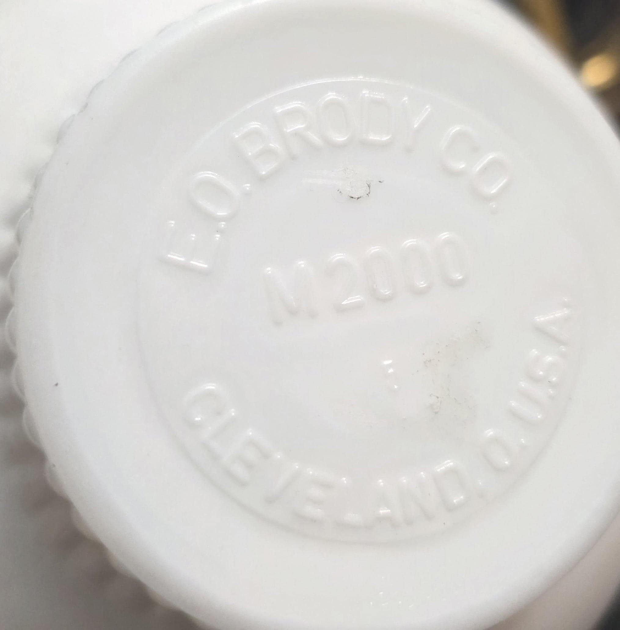 Vintage E.O. Brody Milk Glass Bowl - Thumbnail 3