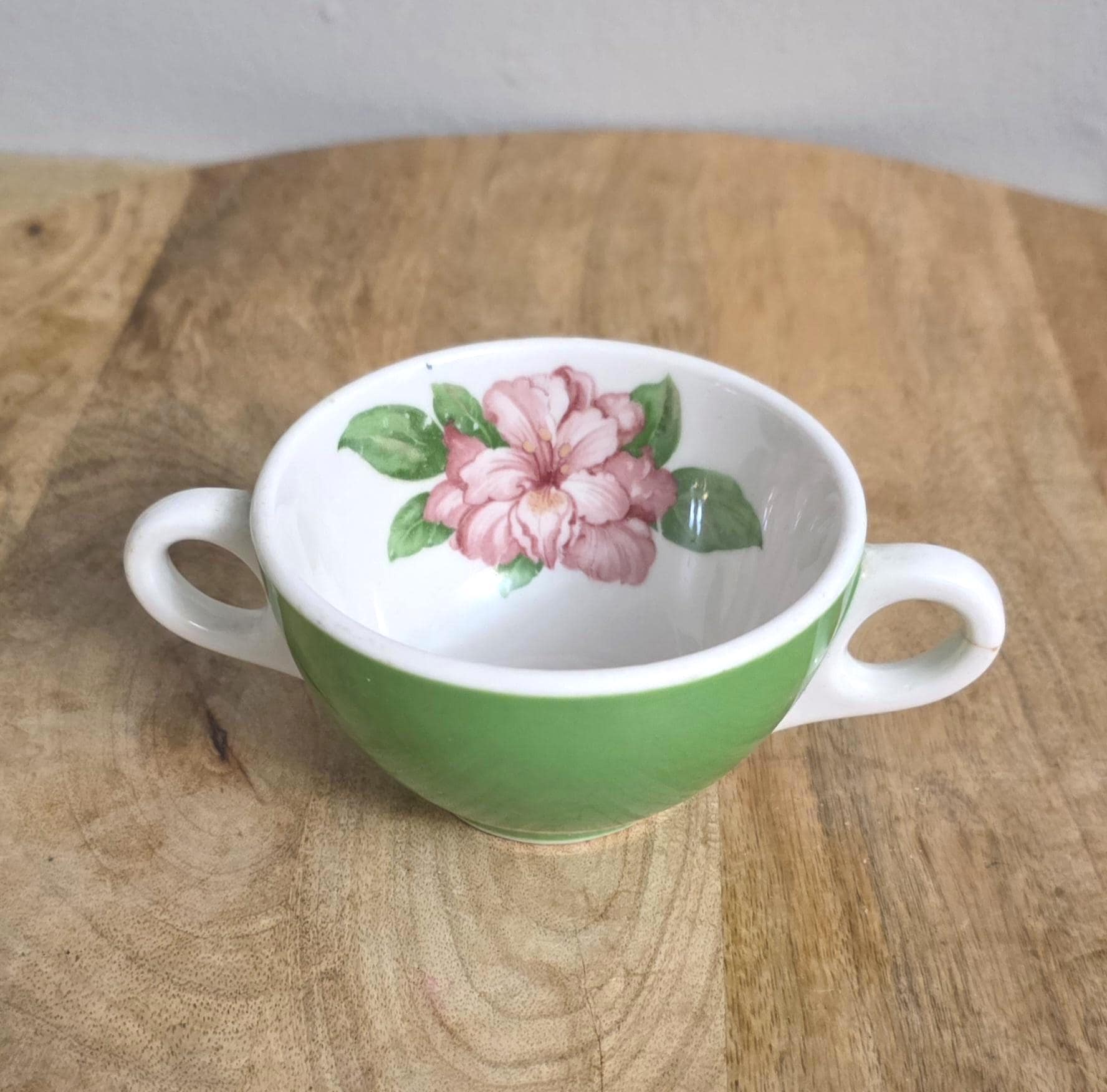 Vintage Dorothy Draper Greenbrier Hotel Syracuse China Restaurant Ware Bullion Cup - Thumbnail 2