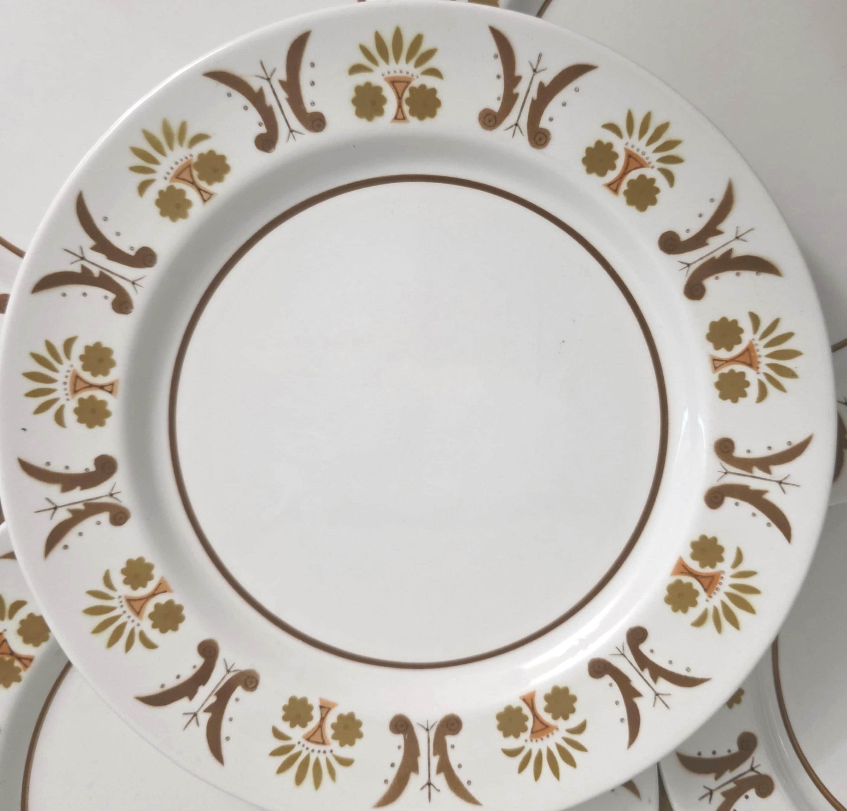 Vintage Mikasa Mid Century Modern Mediterrania Rick Rack Pattern Salad Plates - Thumbnail 2