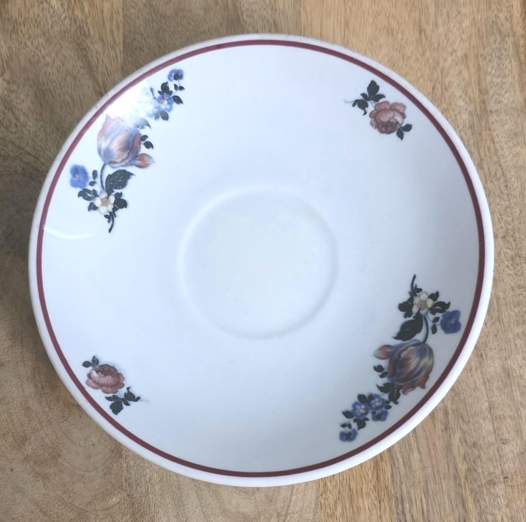 Vintage Park Avenue Restaurant Ware Hotel China Floral Saucer