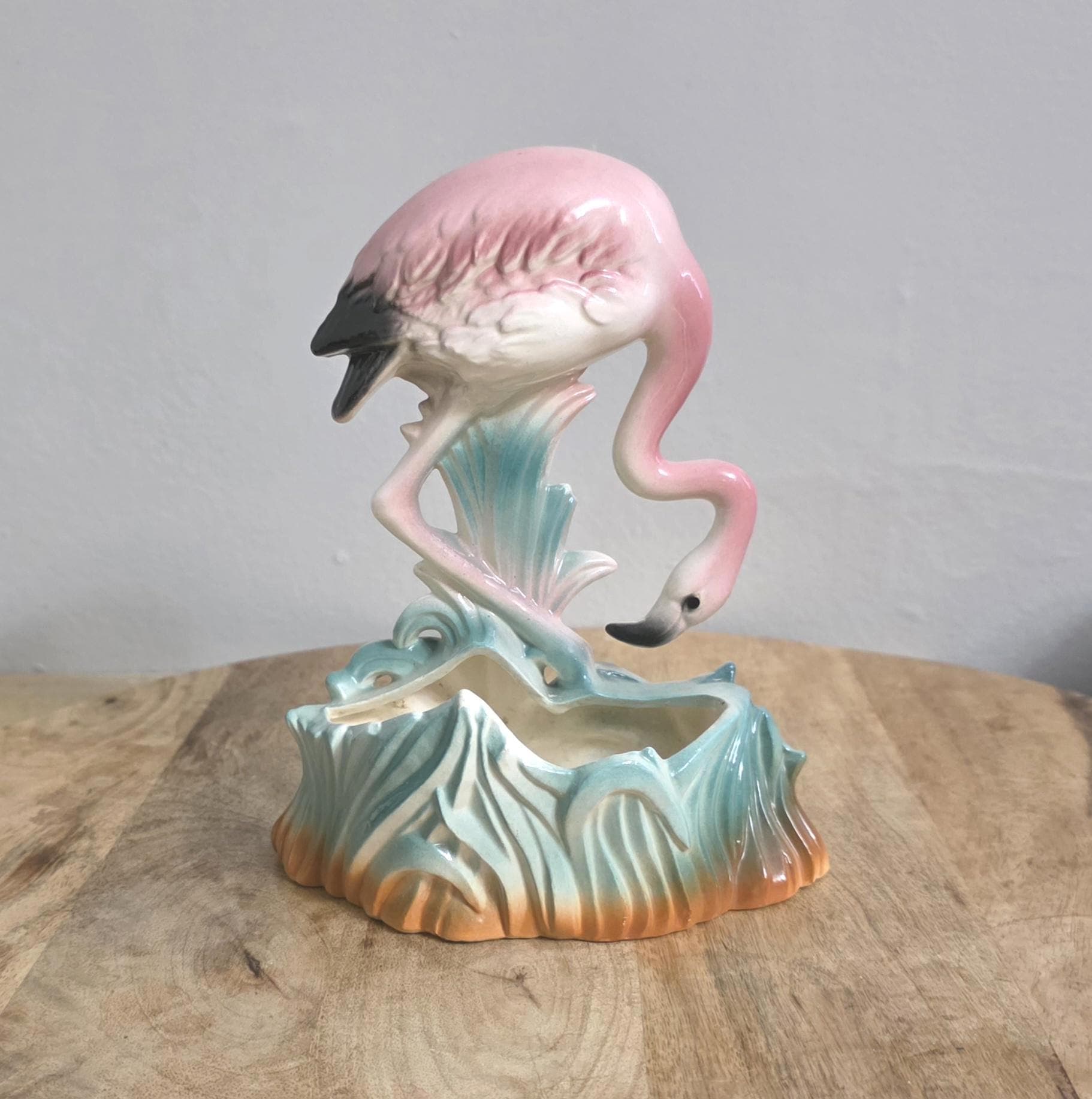 Vintage Pink Flamingo Planter - Thumbnail 3