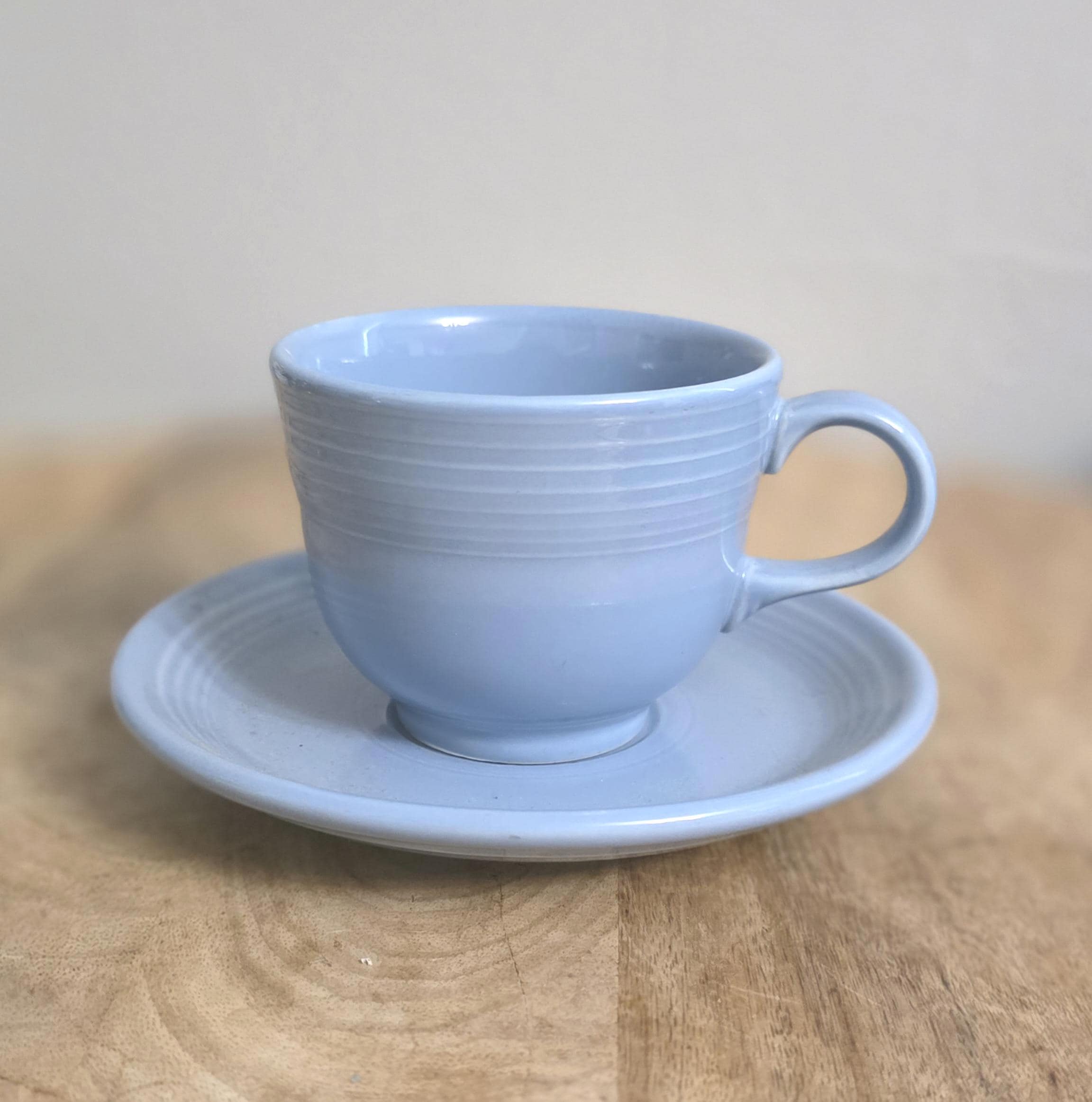 Vintage Fiesta China Blue Cup and Saucer