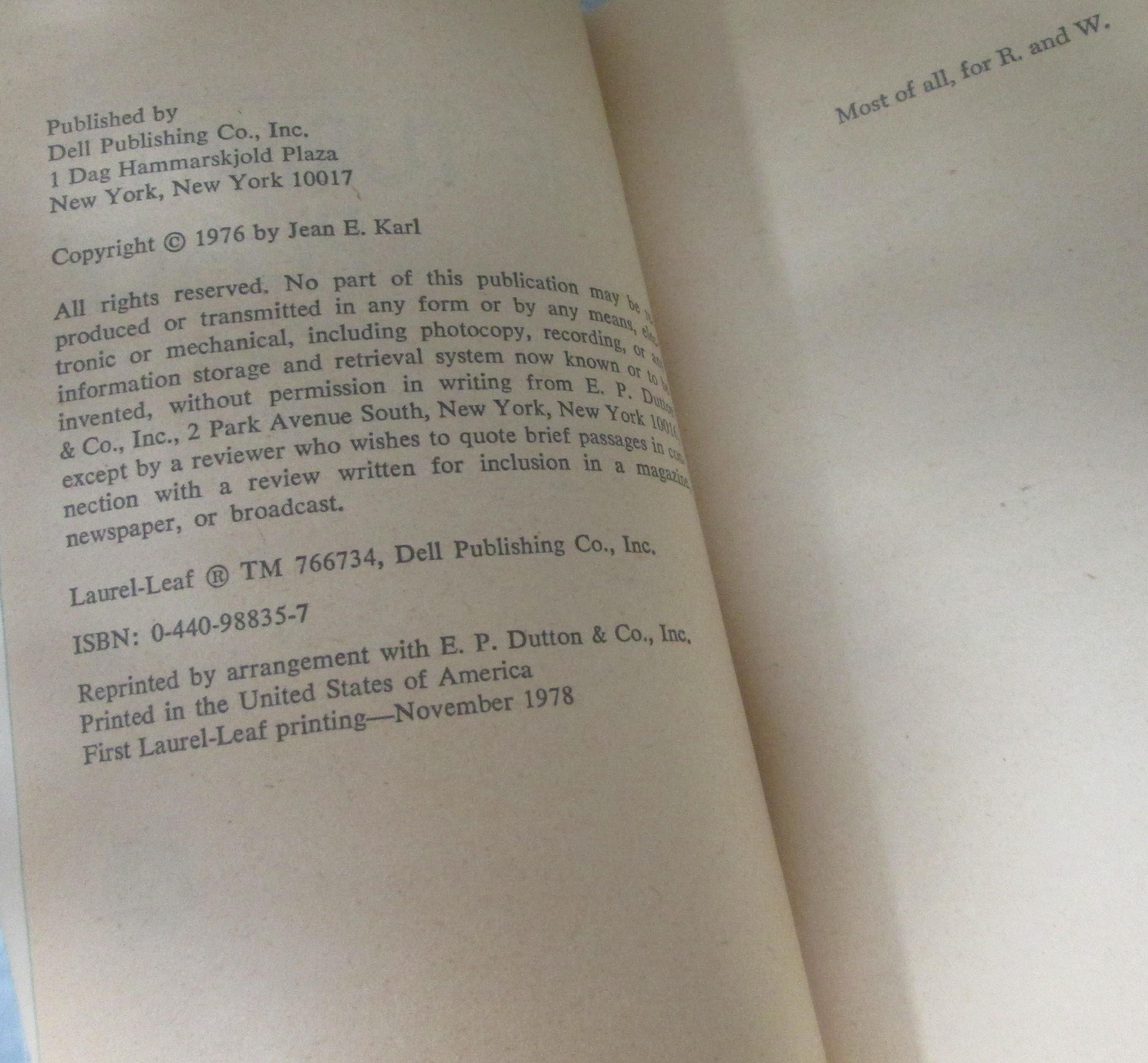 The Turning Place, Stories of a Future Past by Jean E. Karl, 1976, Vintage Book - Thumbnail 3
