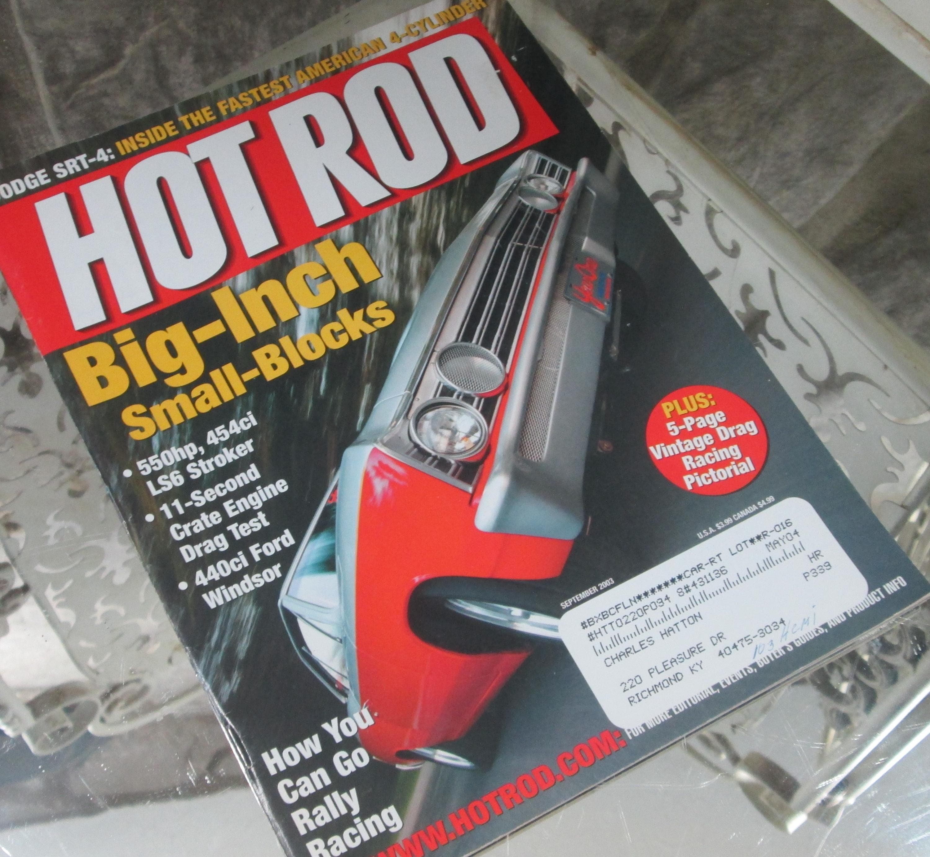 Vintage Hot Rod Magazine, September 2003