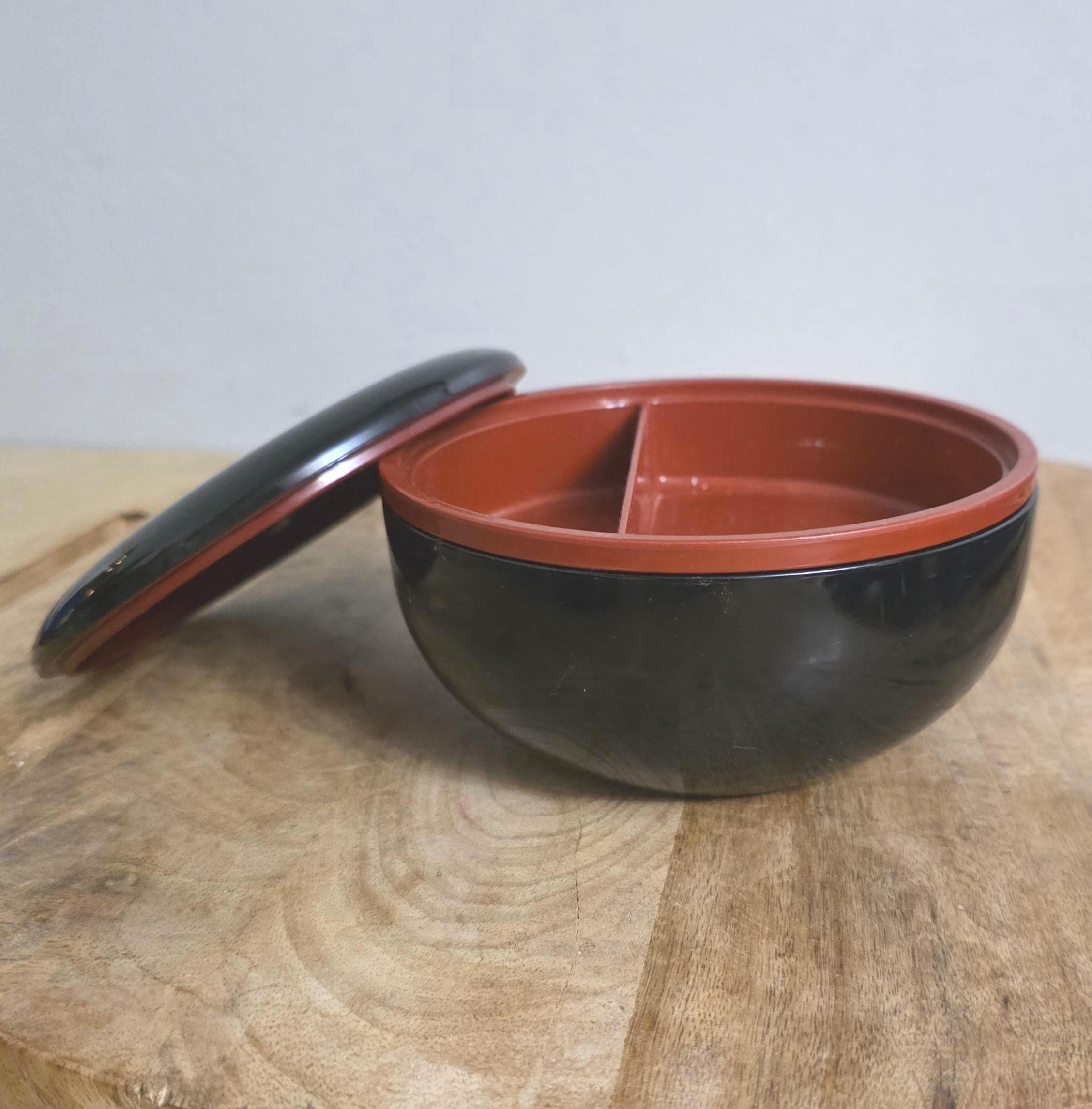 Vintage Yamanaka Black Lacquer Japanese Powder Dish - Thumbnail 3
