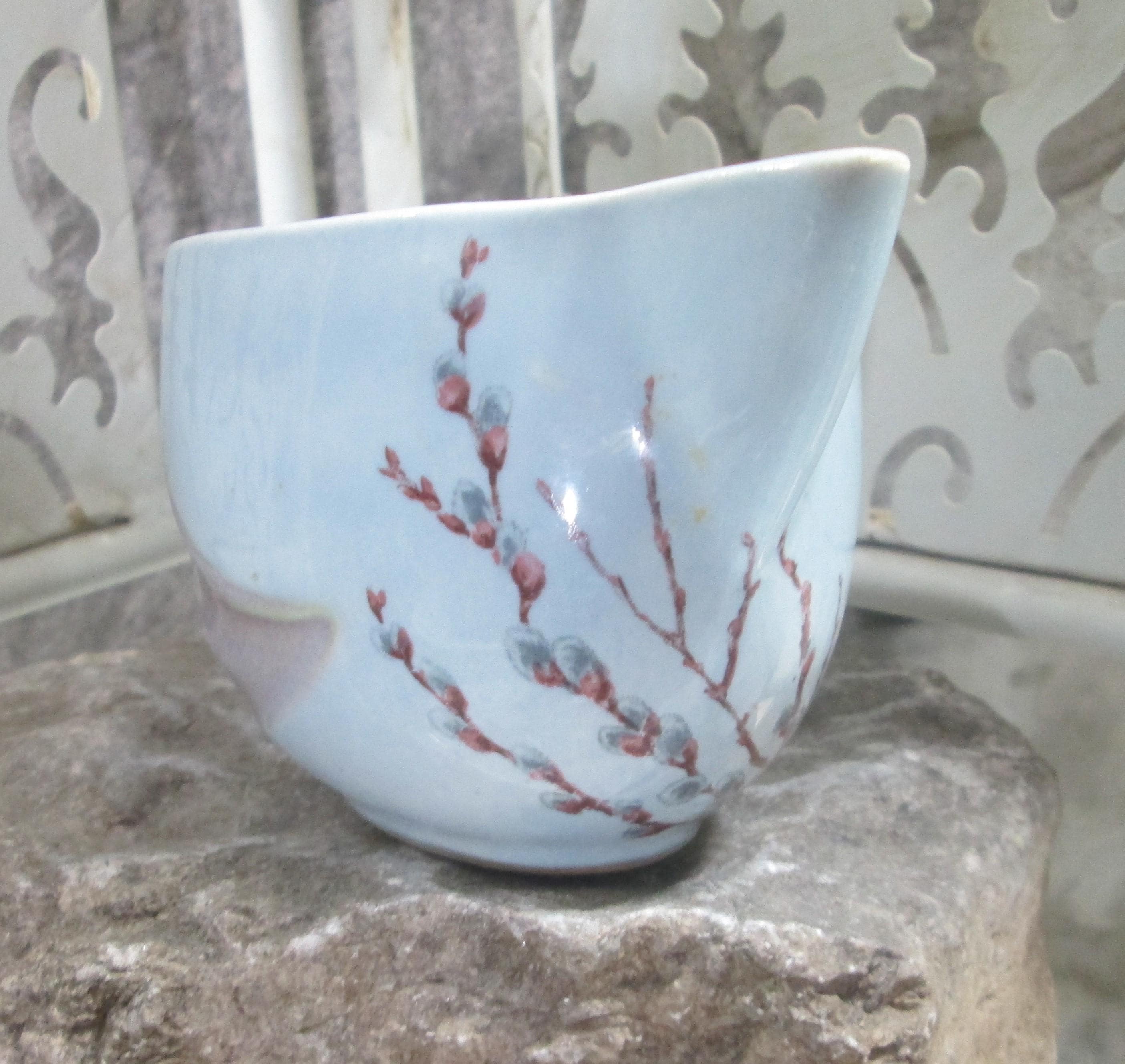 Vintage Willard George Pussy Willow Pattern Creamer - Thumbnail 3