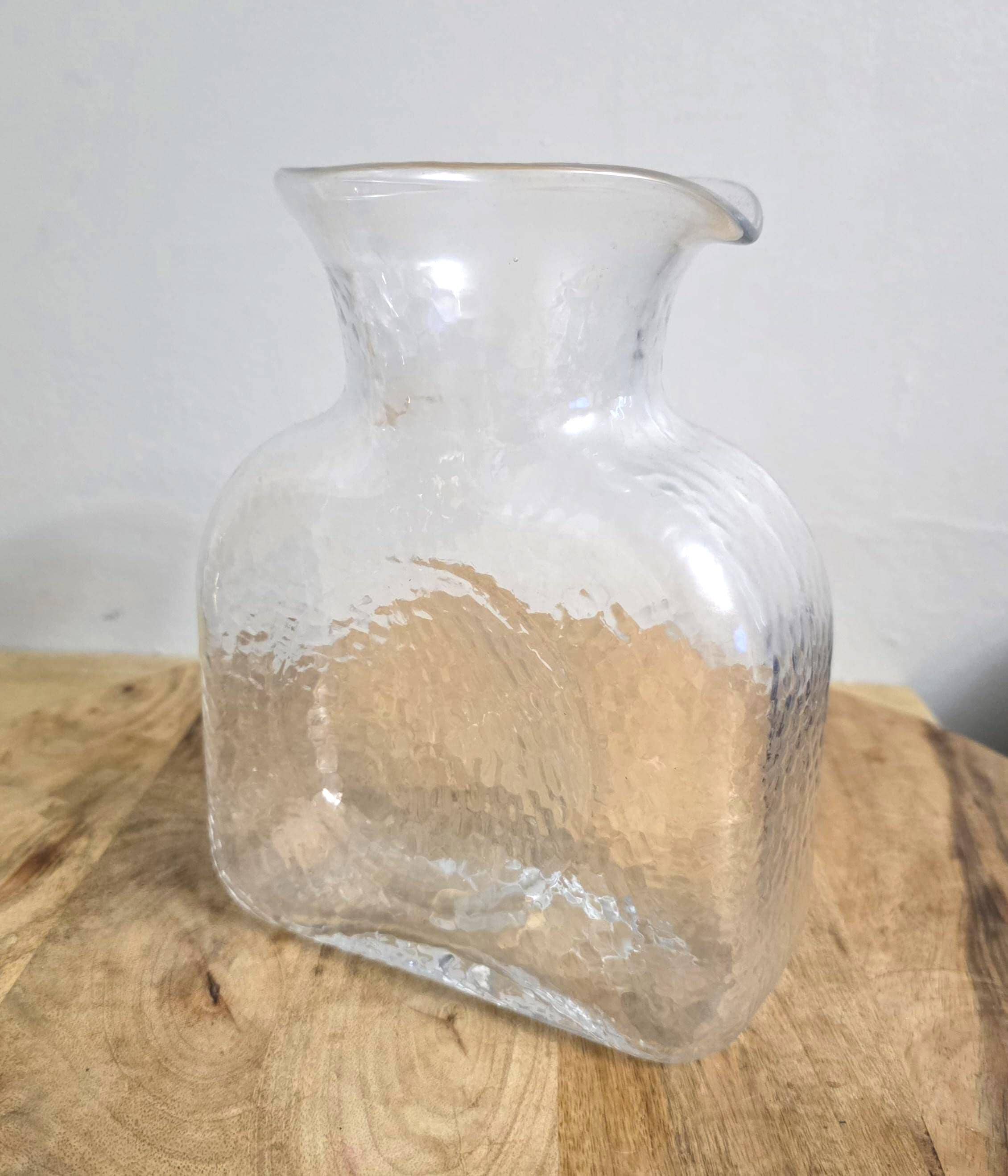 Vintage Blenko Clear Glass Water Bottle - Thumbnail 2