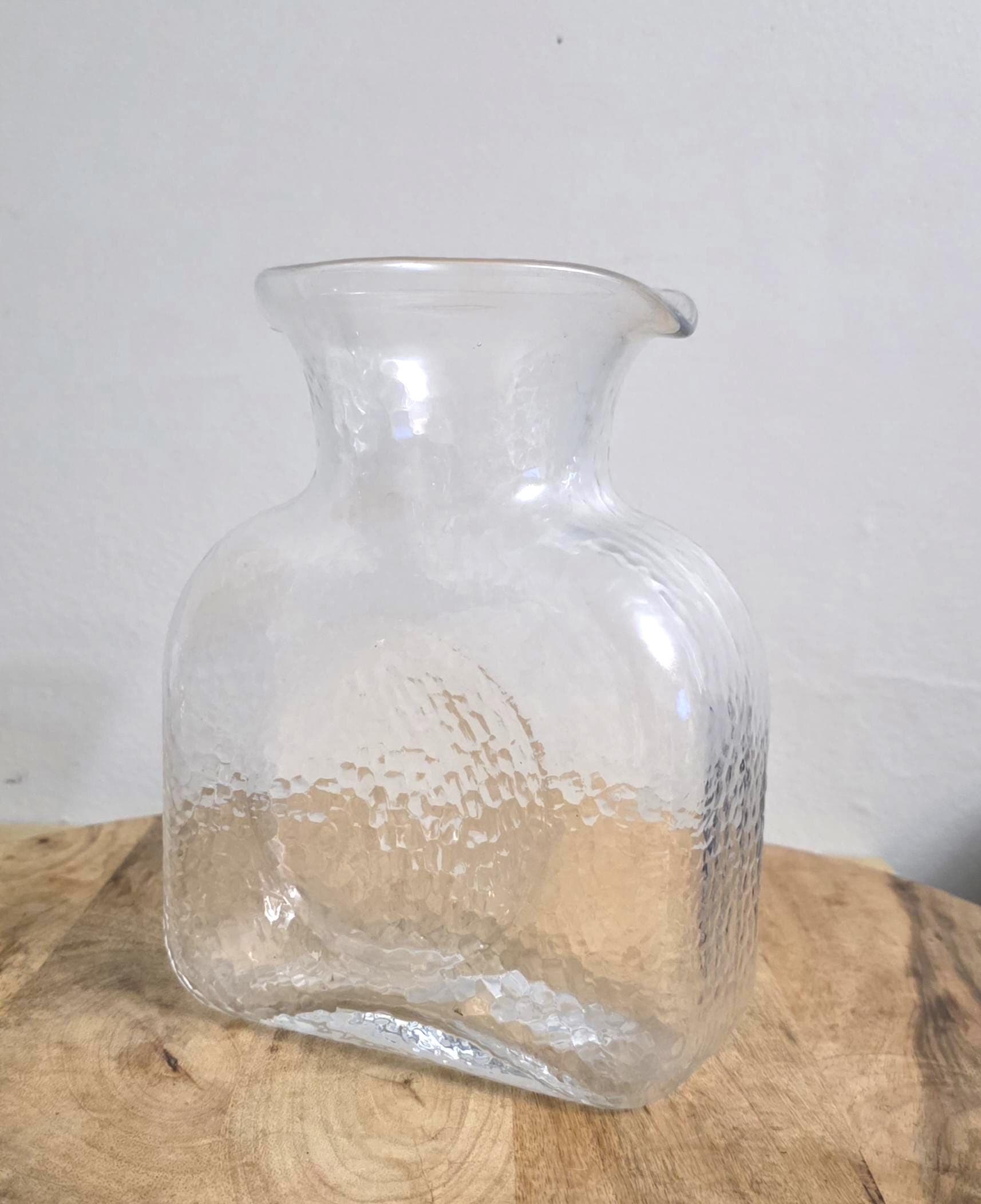 Vintage Blenko Clear Glass Water Bottle - Thumbnail 3