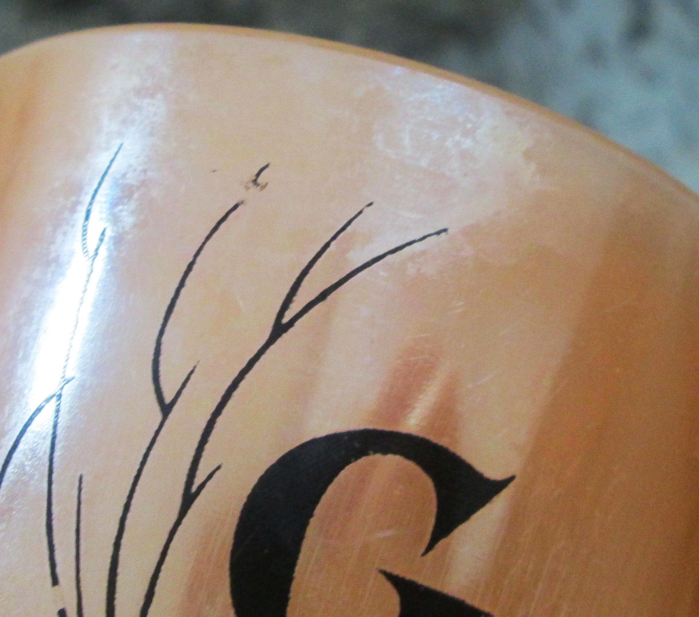 Vintage Peach Luster "G" Initial Mug - Thumbnail 3