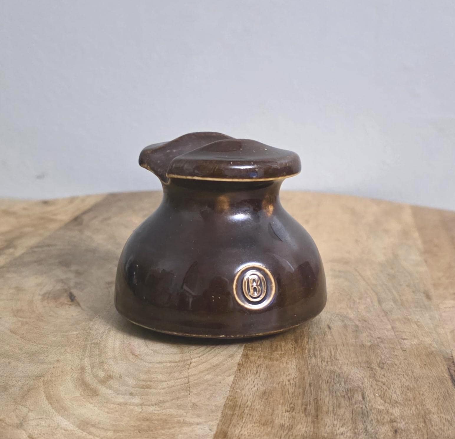 Vintage Brookfield Brown Ceramic Insulator