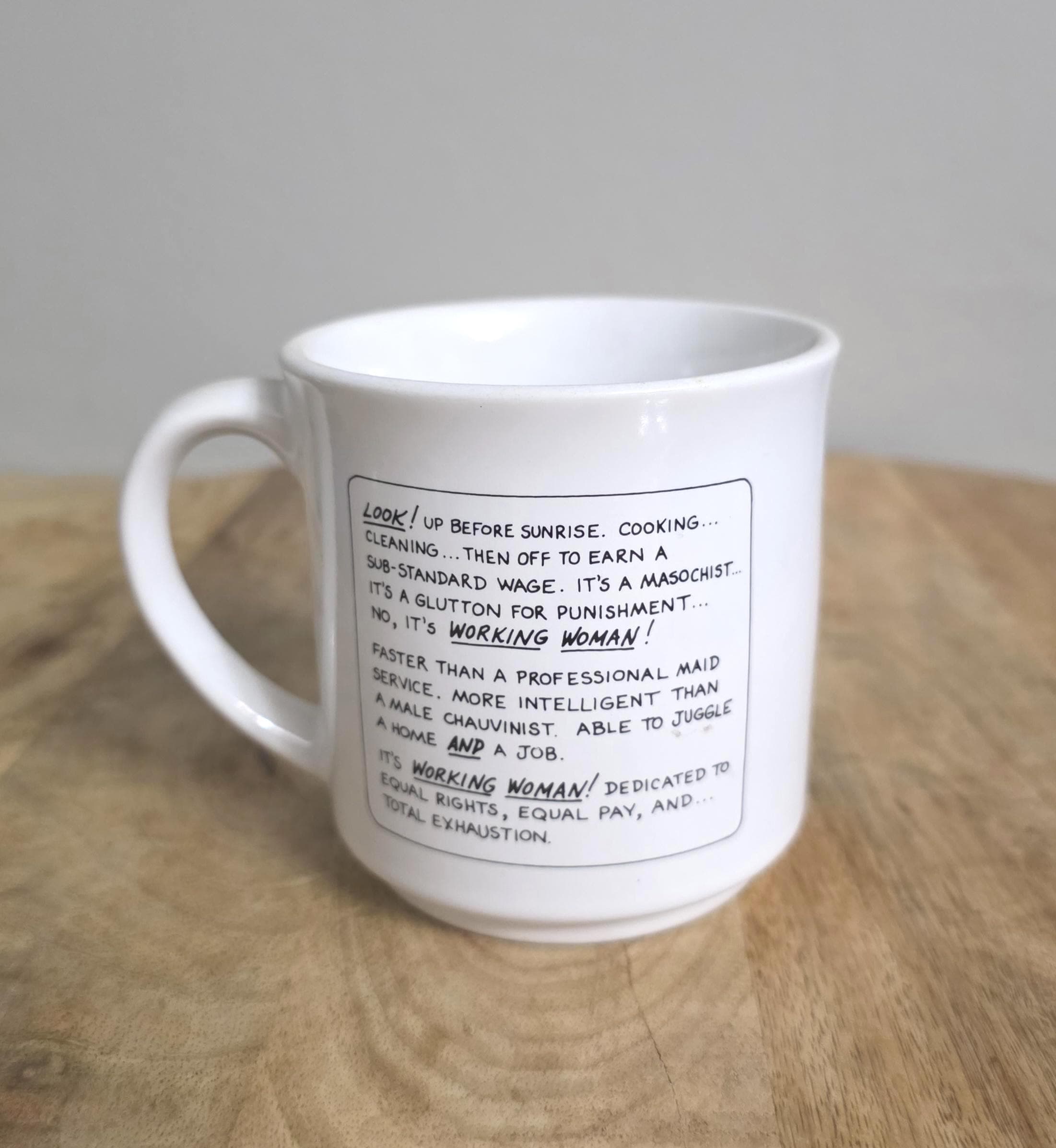 Vintage Working Woman Superhero Coffee Mug - Thumbnail 2