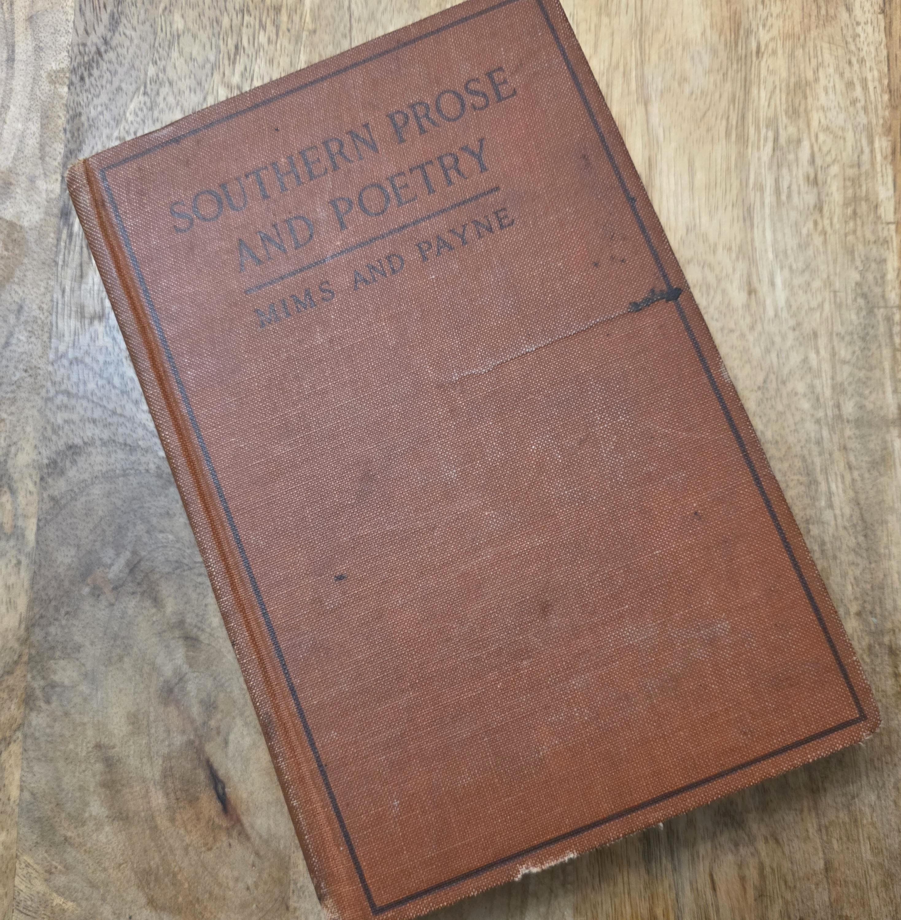 Poetry Book, Southern Prose and Poetry, 1910