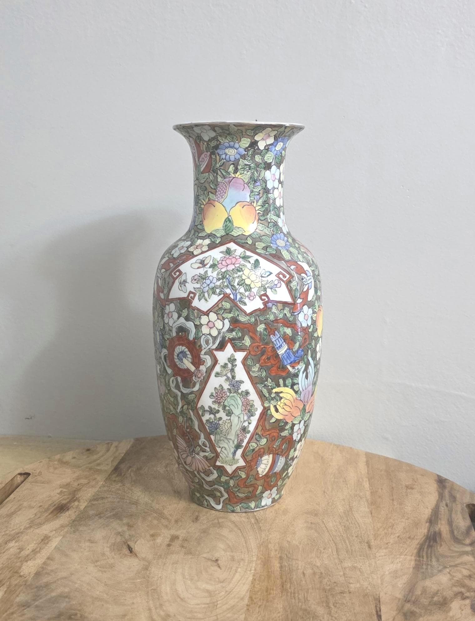 Vintage Chinese Export Enamel Vase