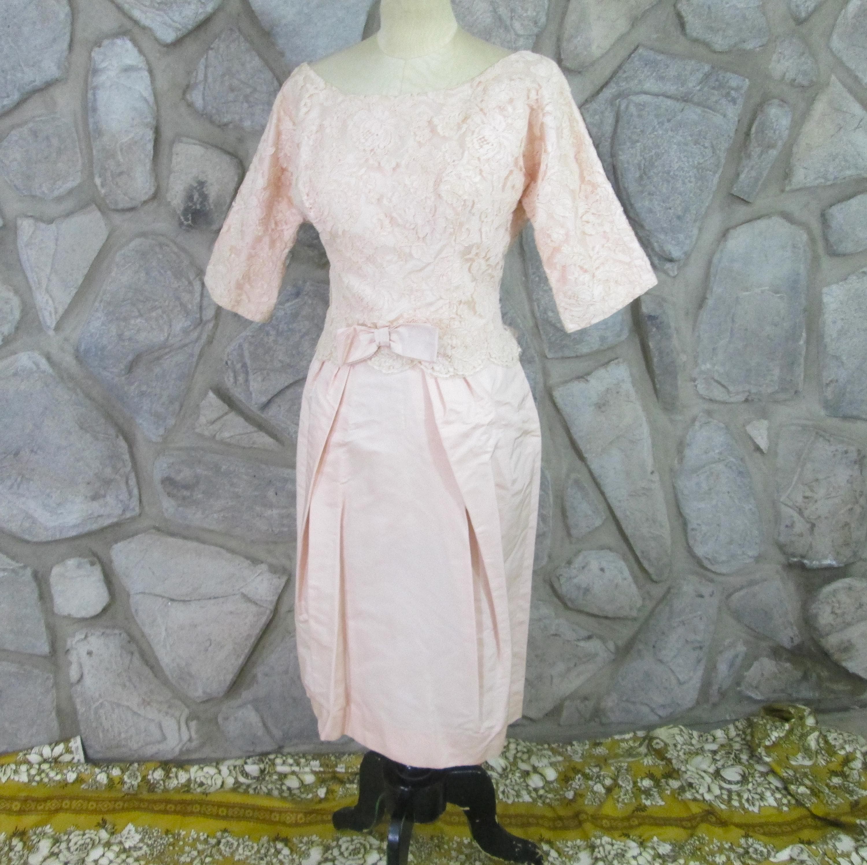 Vintage 60's Blush Pink Cocktail Dress