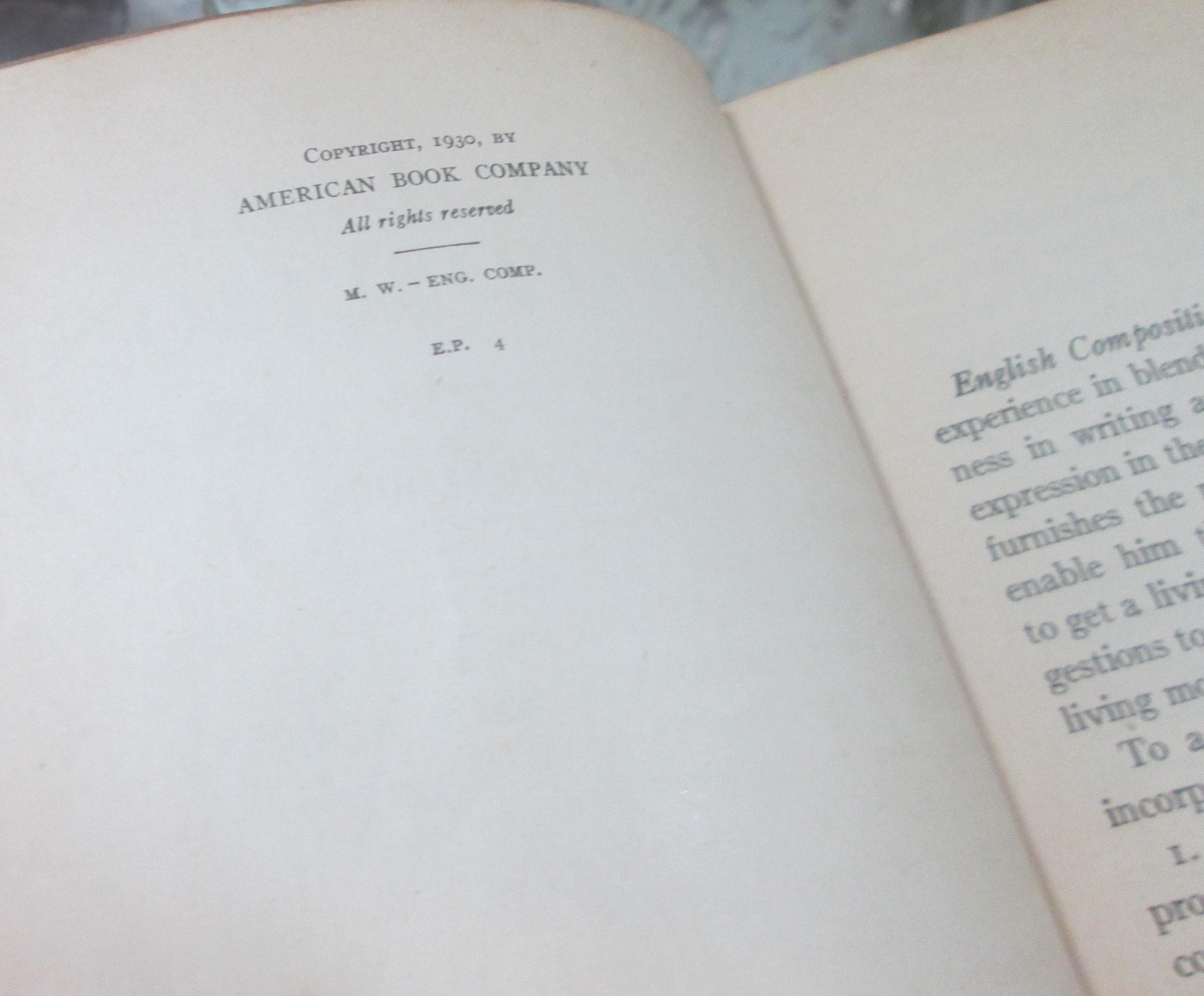 English Composition by McKitrick and West, 1930, Vintage Textbook - Thumbnail 4