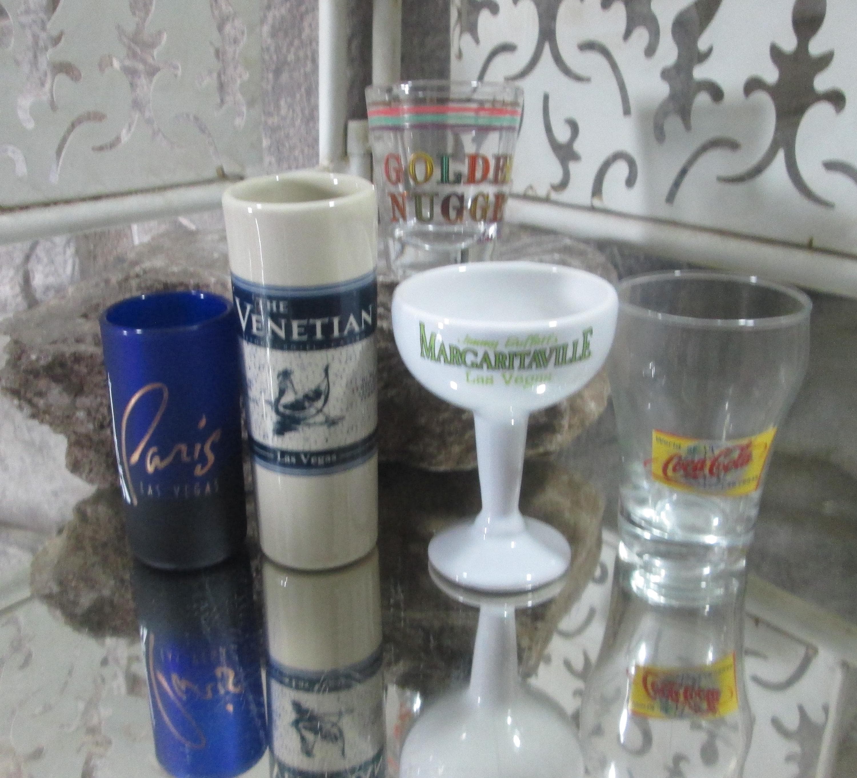 Vintage Las Vegas Shot Glasses, Lot of 5