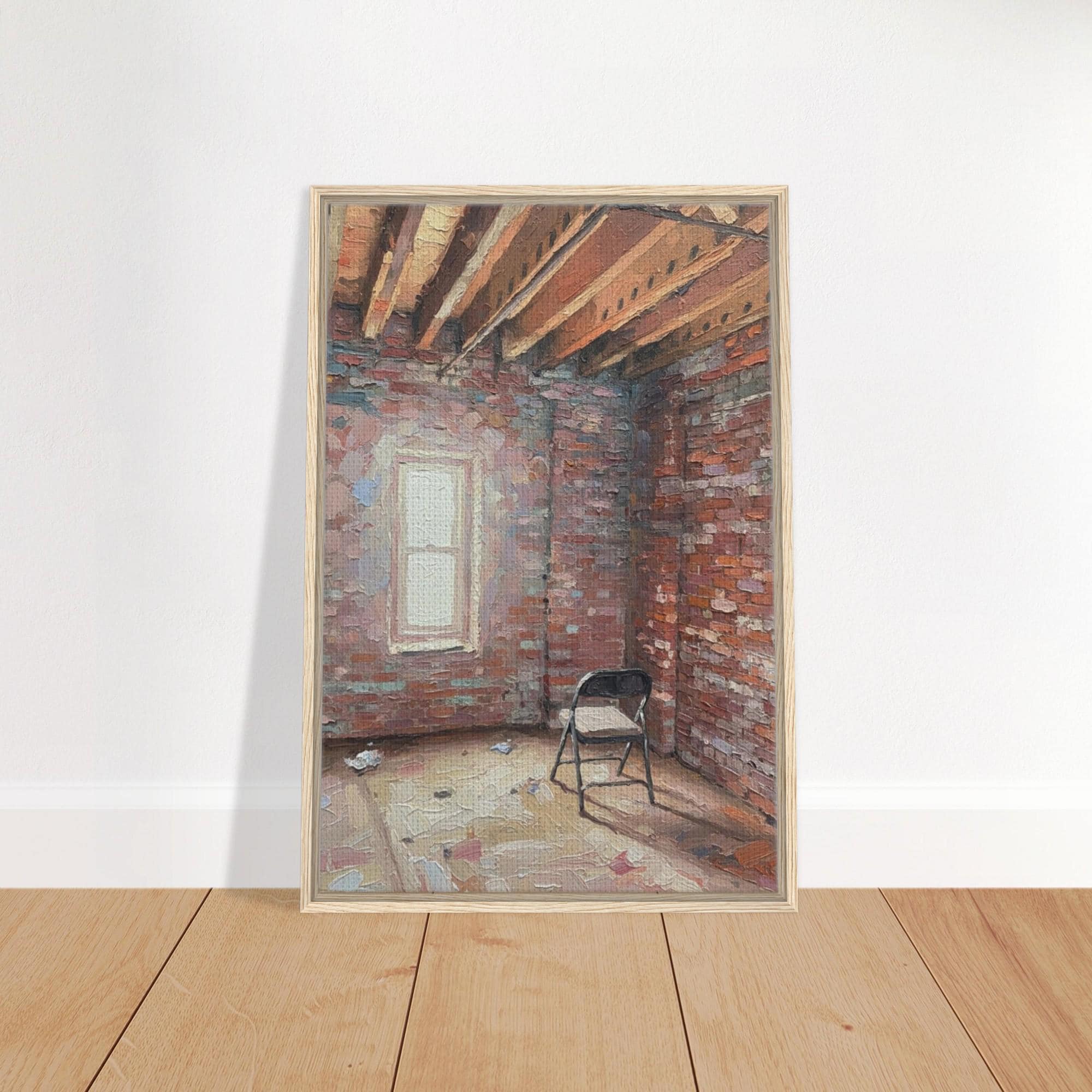 Abandoned Room Canvas Print, Urban Exploration Wall Art, Moody Interior Decor
