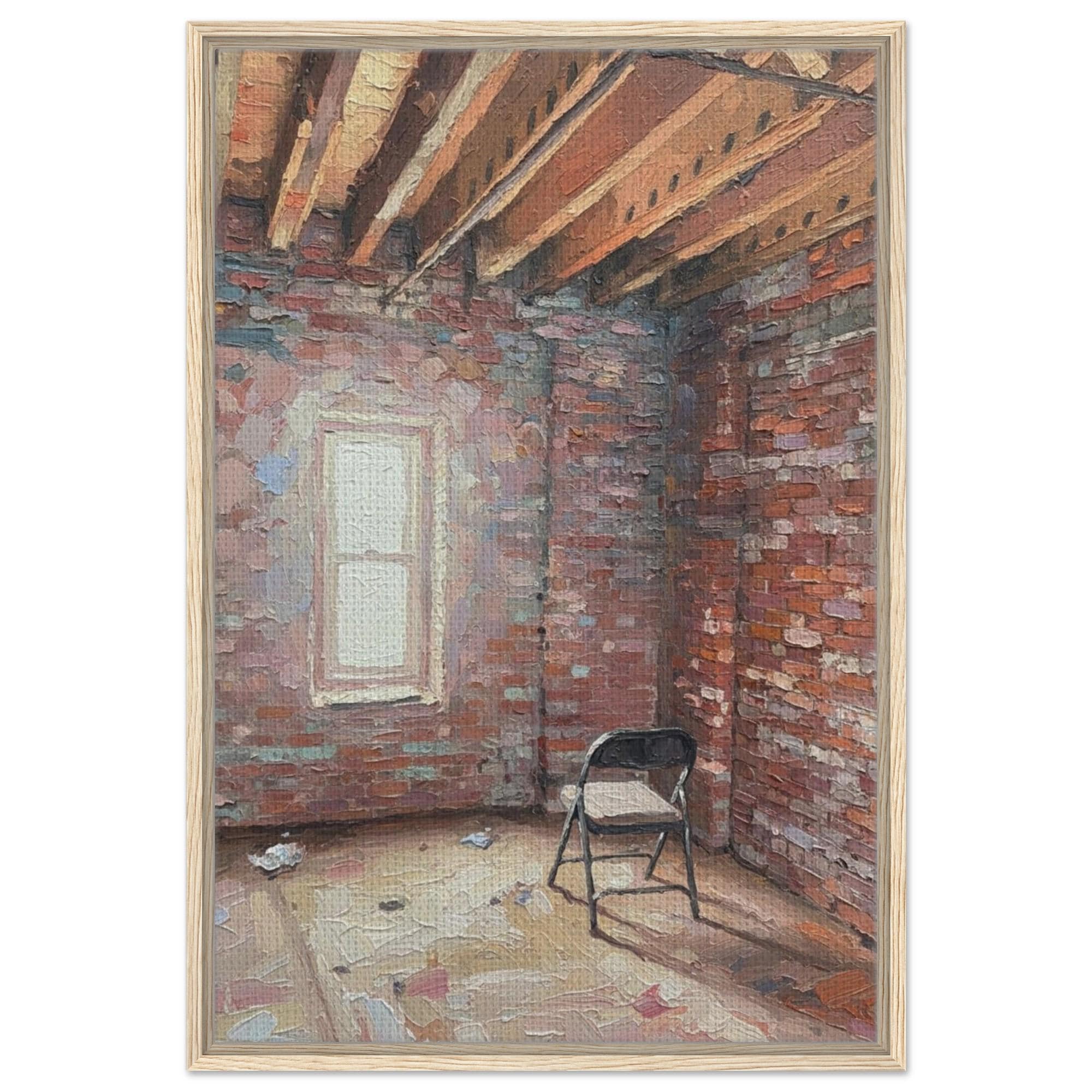 Abandoned Room Canvas Print, Urban Exploration Wall Art, Moody Interior Decor - Thumbnail 2