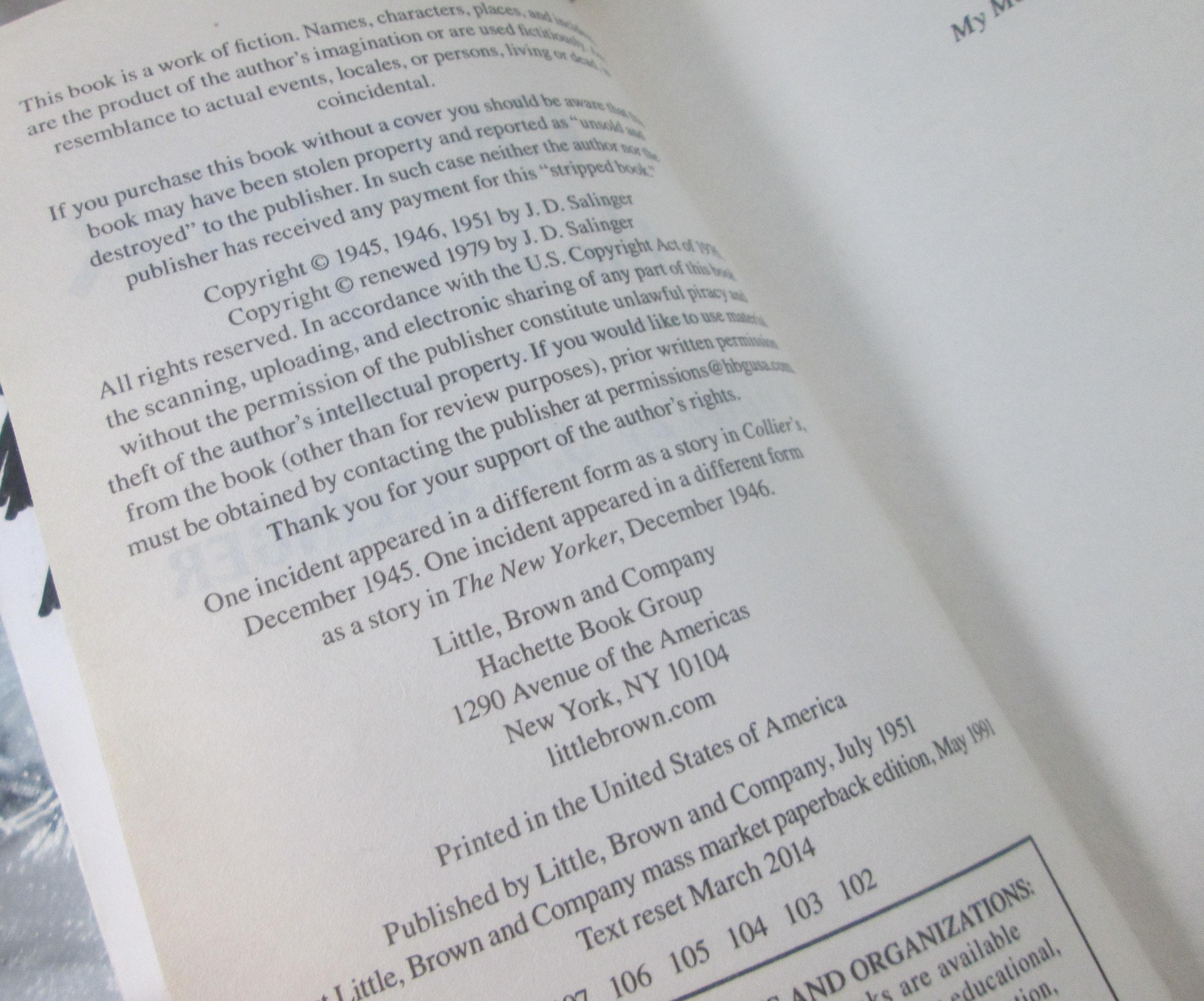 The Catcher in the Rye by J.D. Salinger, 1979 Edition, Vintage Book - Thumbnail 4