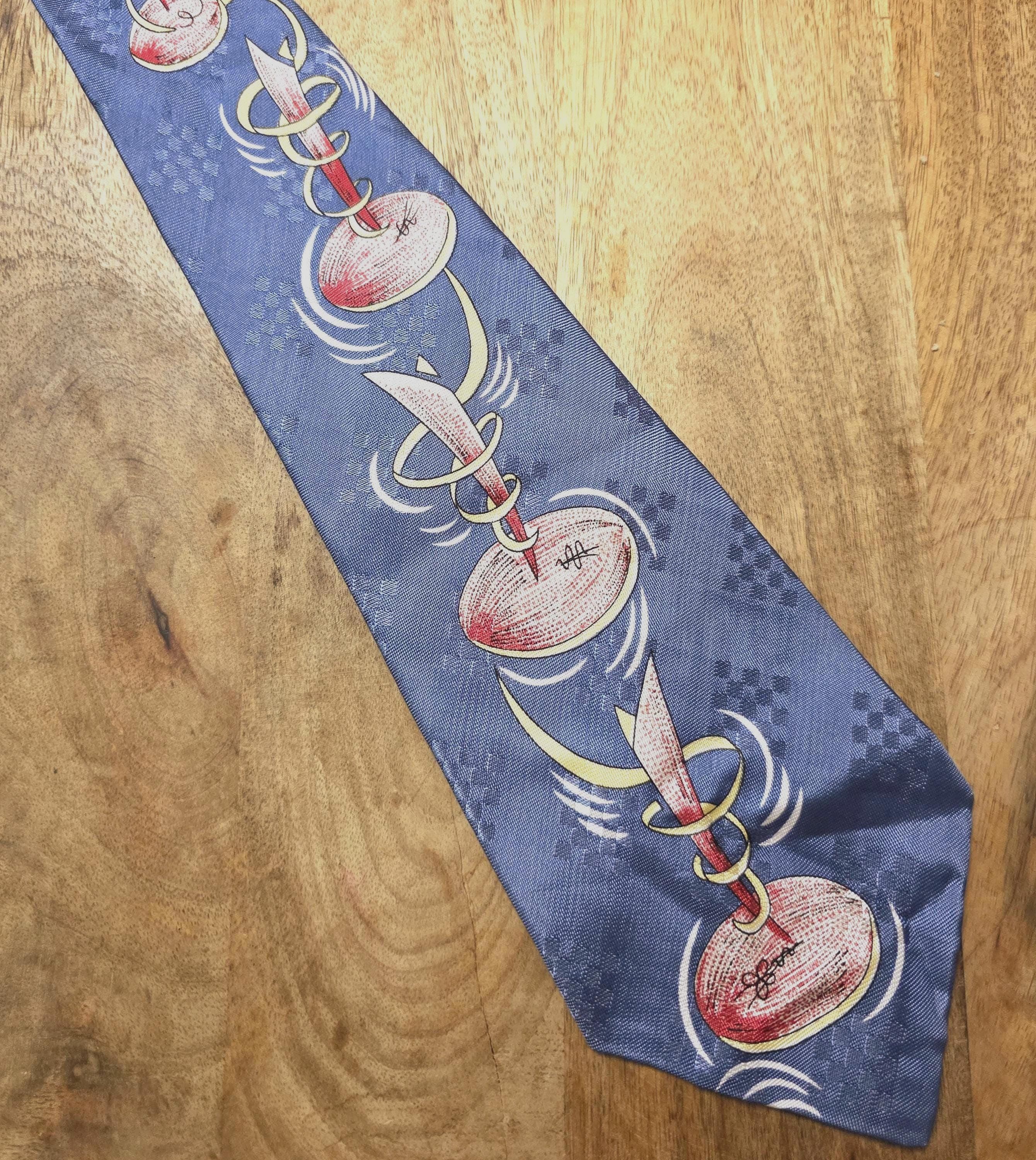Vintage Saint Pierre California Screenprinted Neck Tie