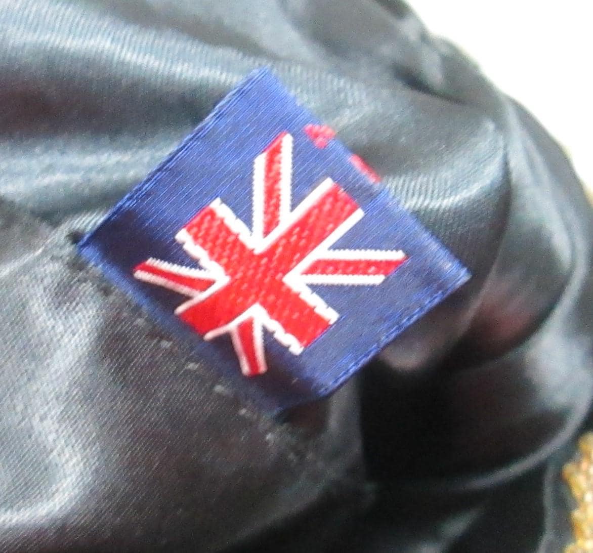 Vintage Black Gold Beaded Drawstring Evening Bag, British Hong Kong - Thumbnail 3
