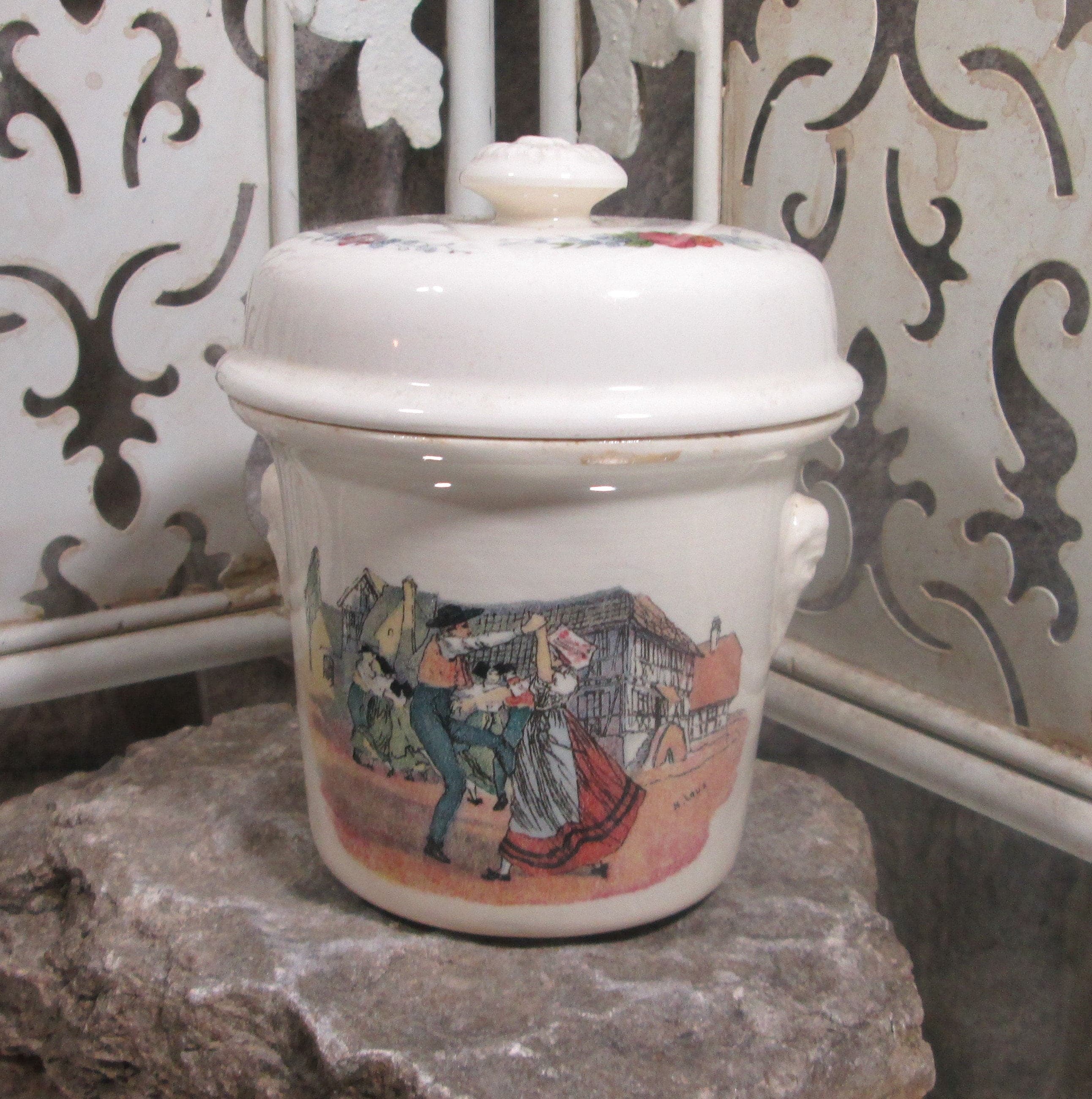 Vintage Simplex France Stoneware Crock