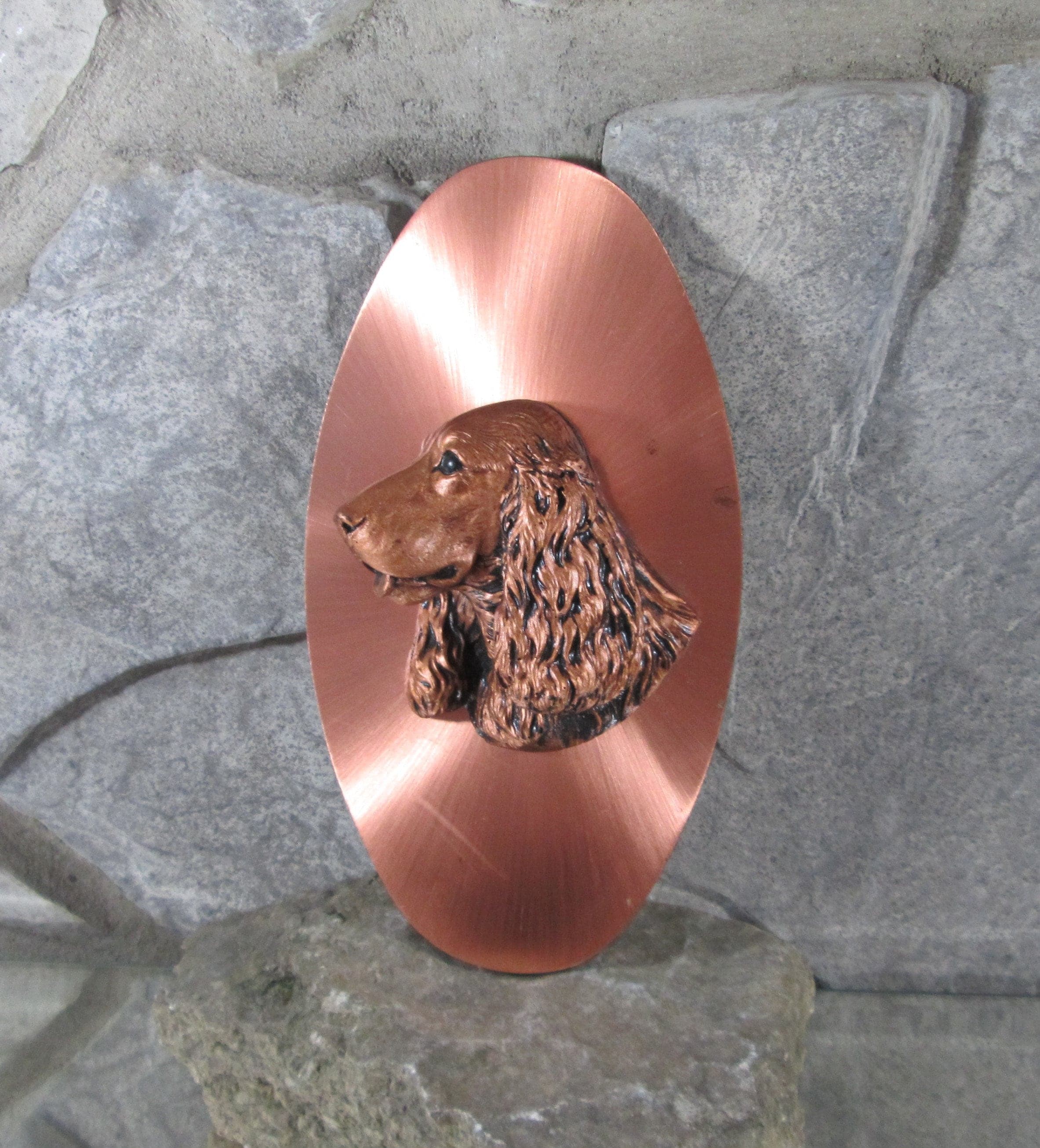 Vintage Coppercraft Cocker Spaniel 3D Plaque