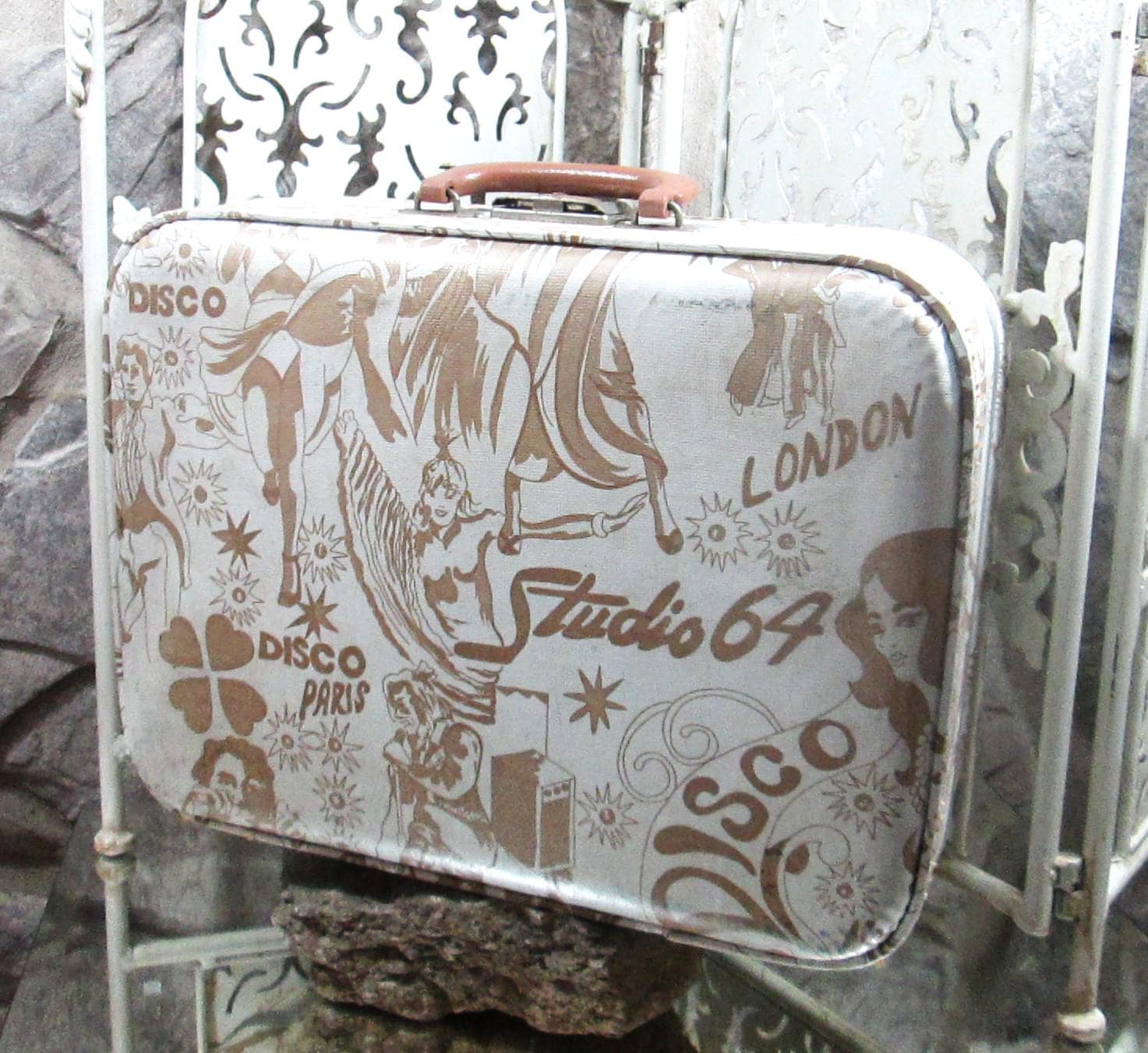 Vintage Studio 64 Disco Themed Suitcase