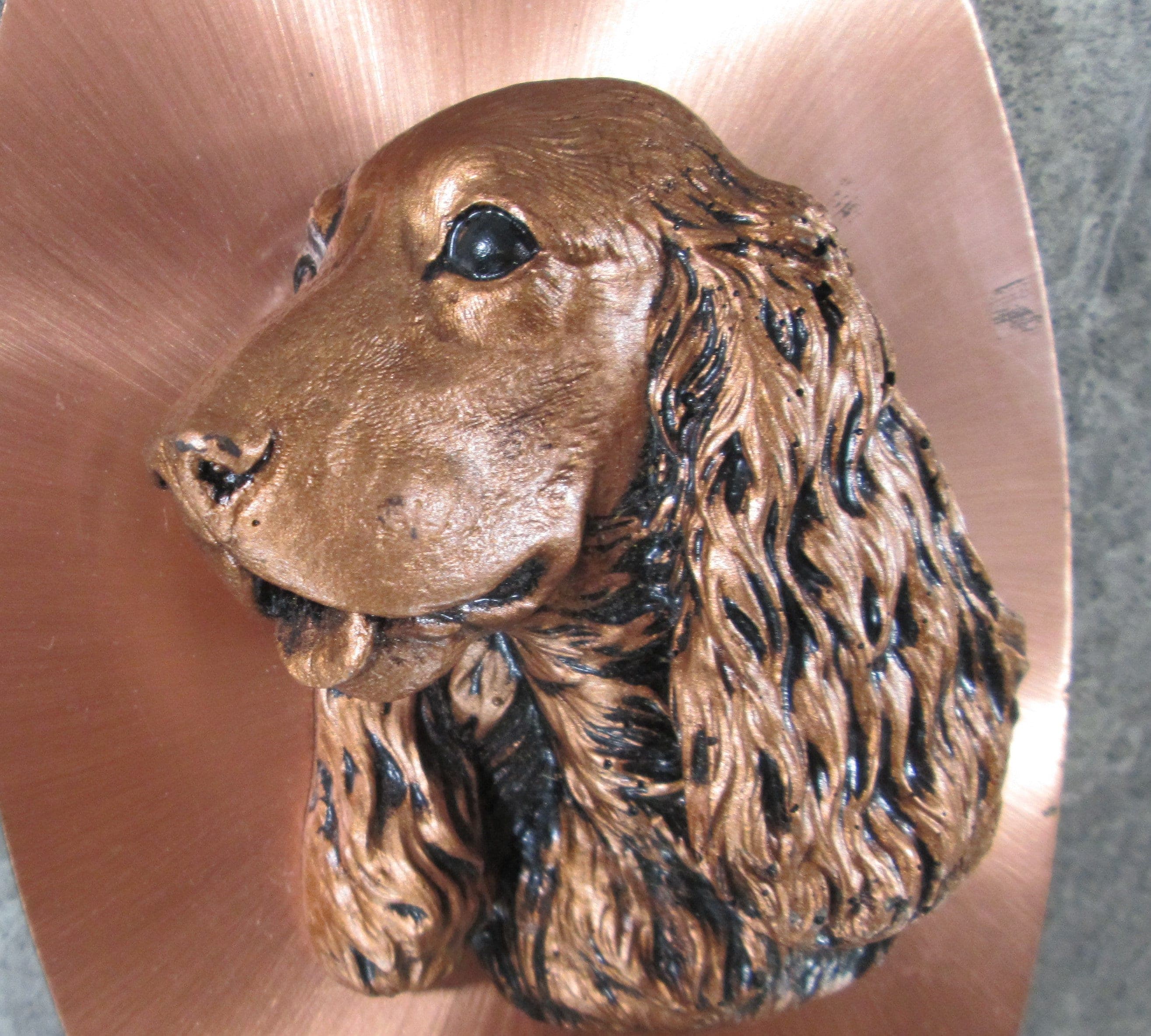Vintage Coppercraft Cocker Spaniel 3D Plaque - Thumbnail 3