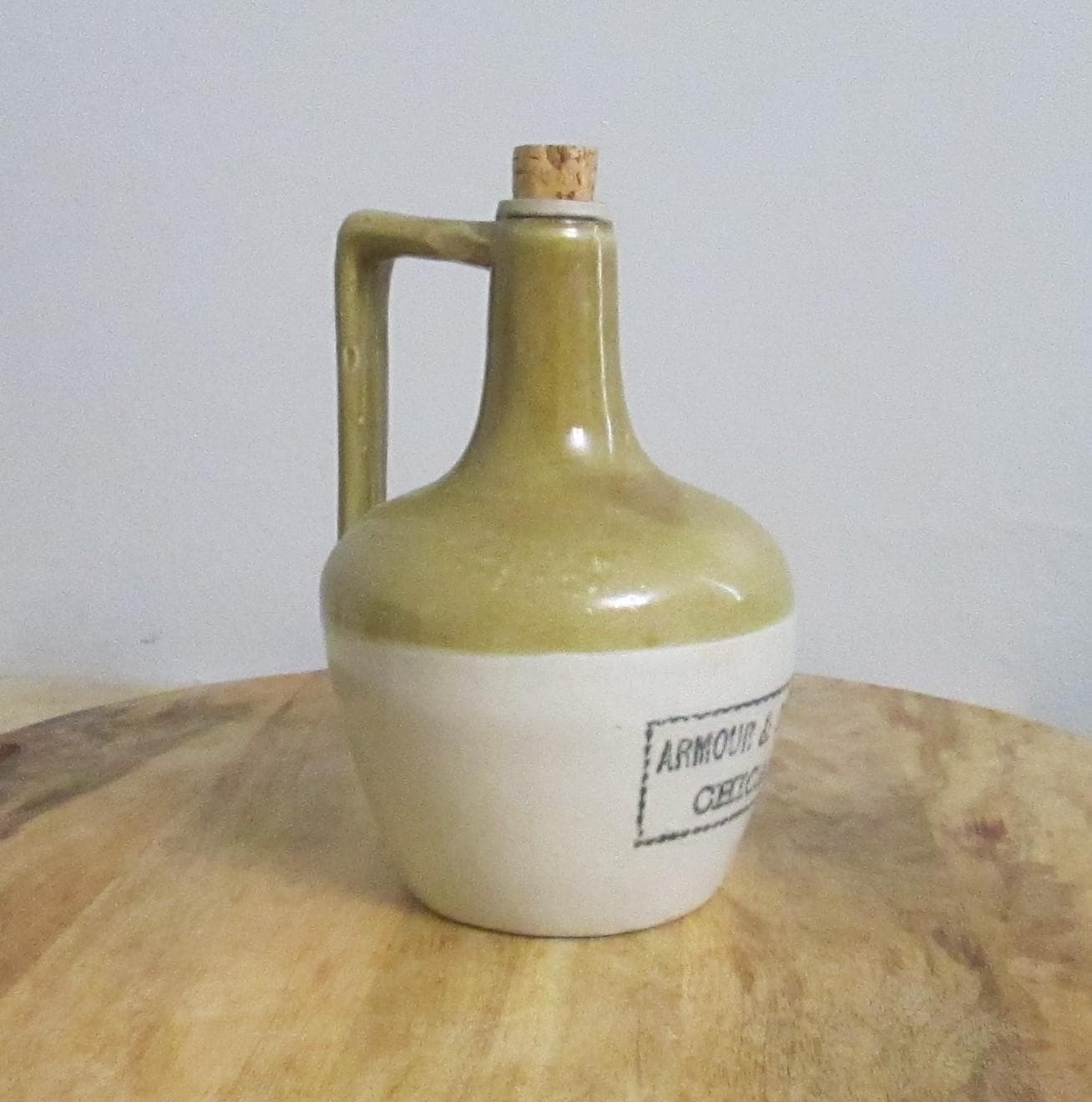 Vintage Farmhouse Armour & Company Stoneware Corked Jug - Thumbnail 2