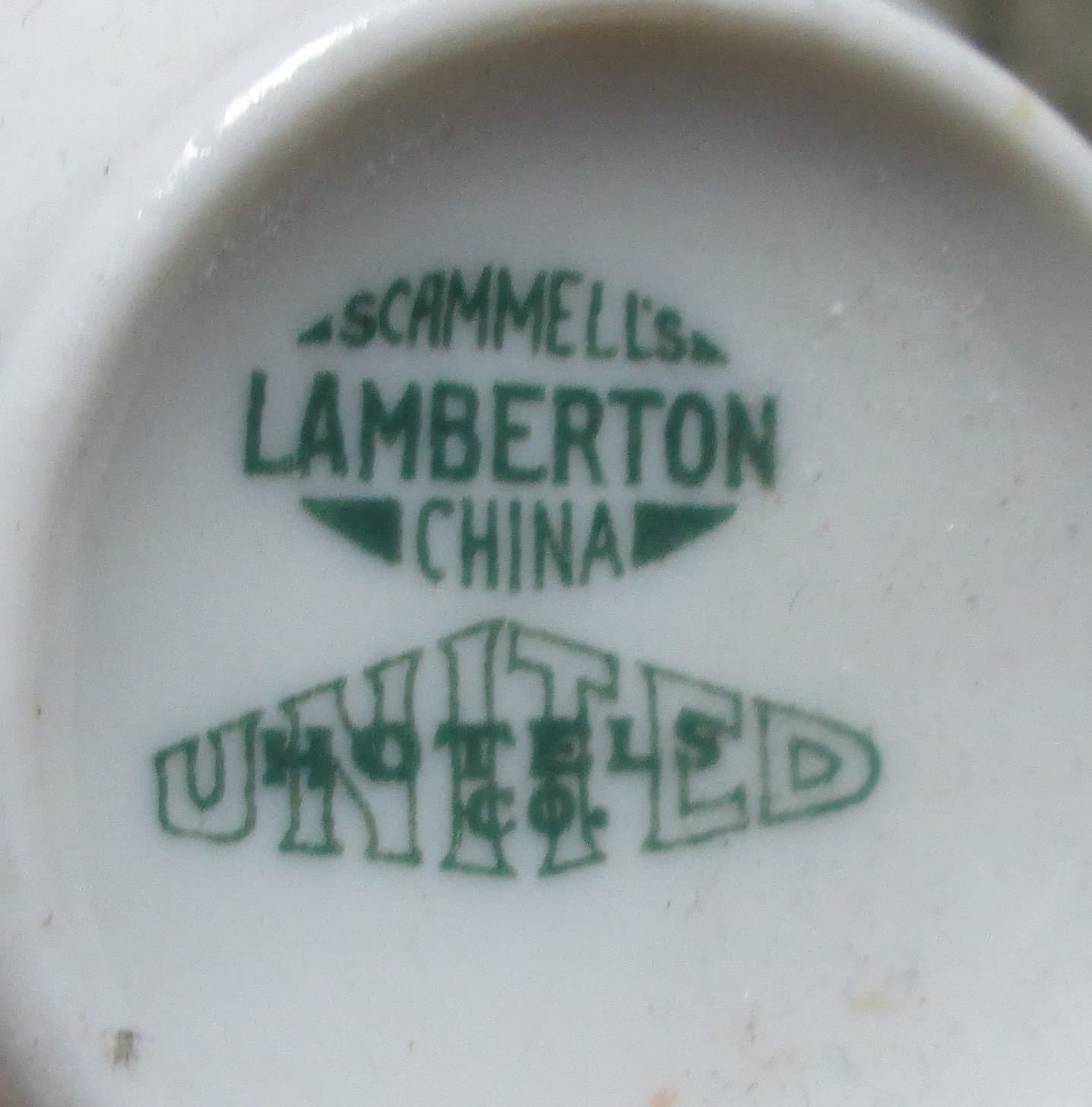 Vintage Scammells Lamberton United Hotels Restaurant Ware Demitasse Cup and Saucer - Thumbnail 2