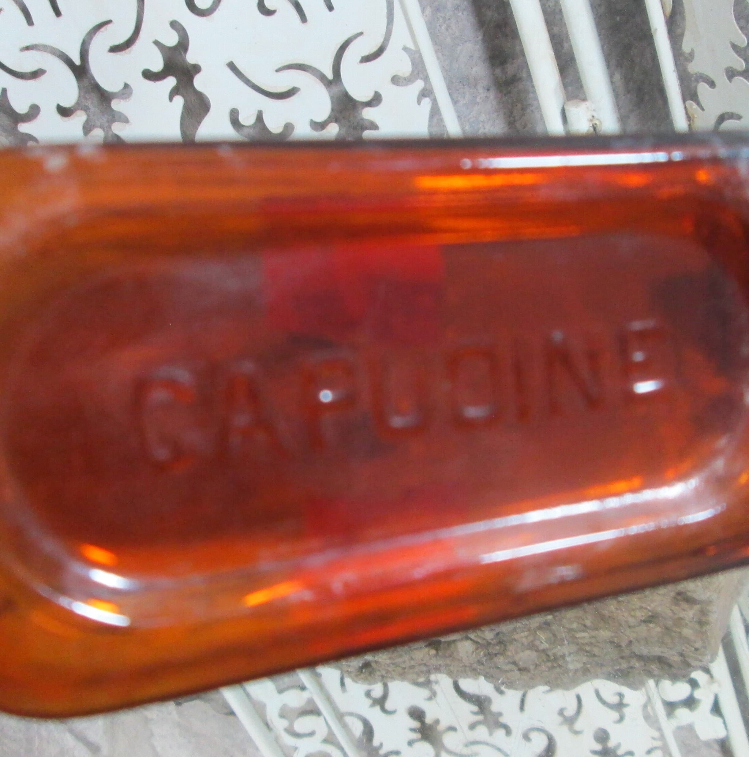 Vintage Brown Glass Capudine Apothecary Pharmacy Bottle - Thumbnail 2