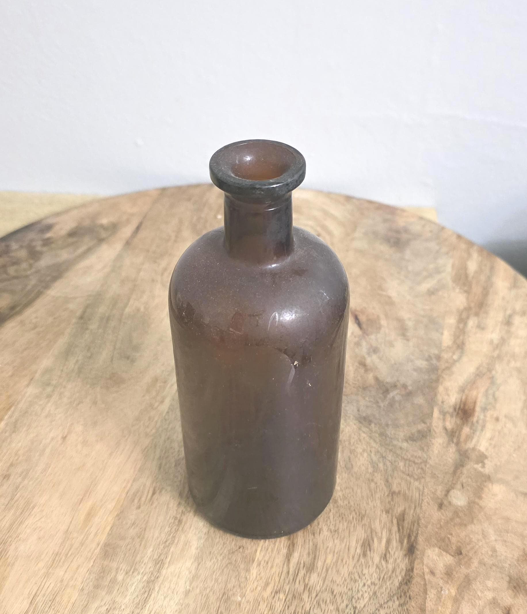 Vintage Brown Glass Apothecary Pharmacy Bottle - Thumbnail 3