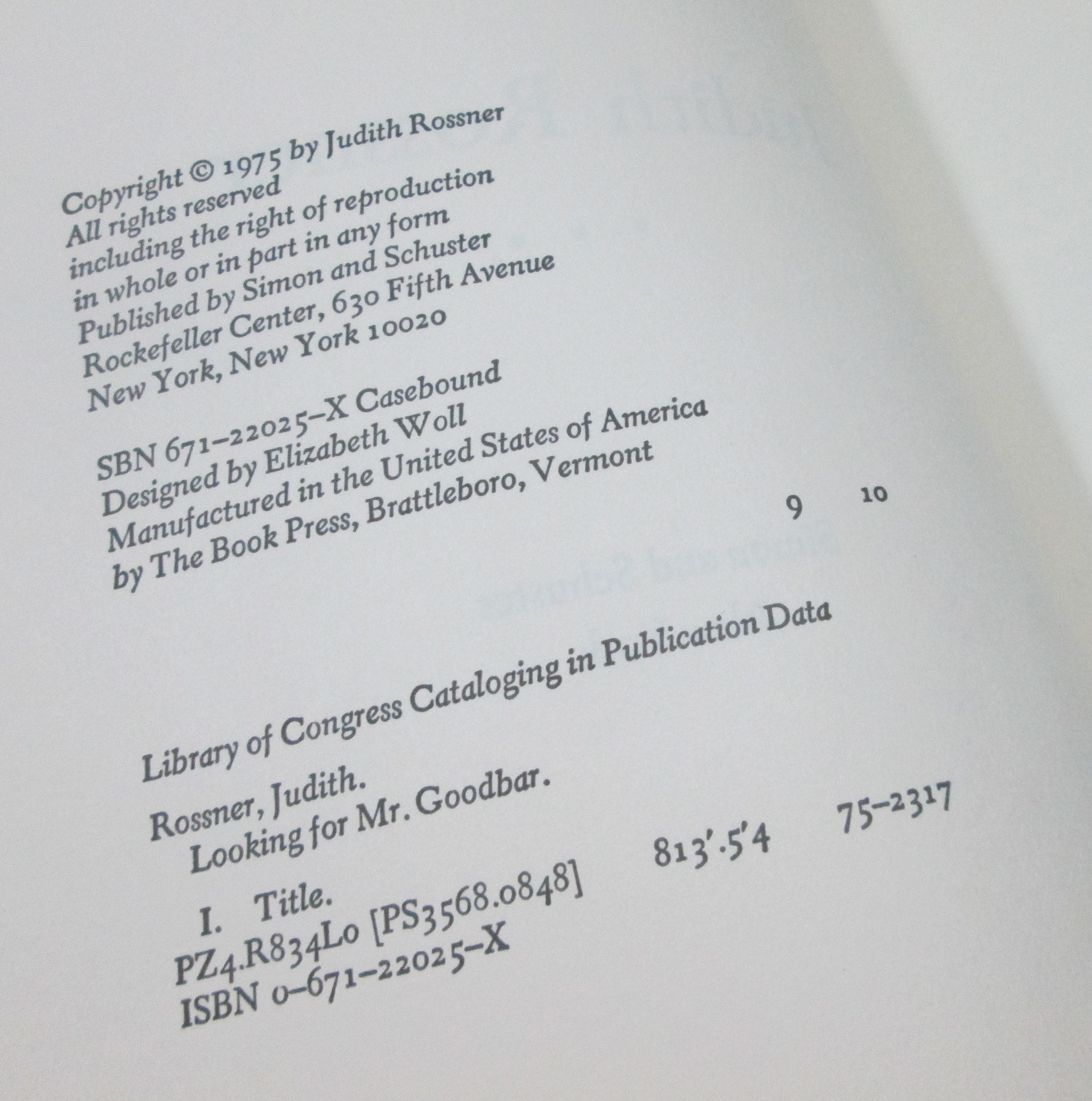 Looking for Mr. Goodbar by Judith Rossner, 1975, Vintage Book - Thumbnail 4