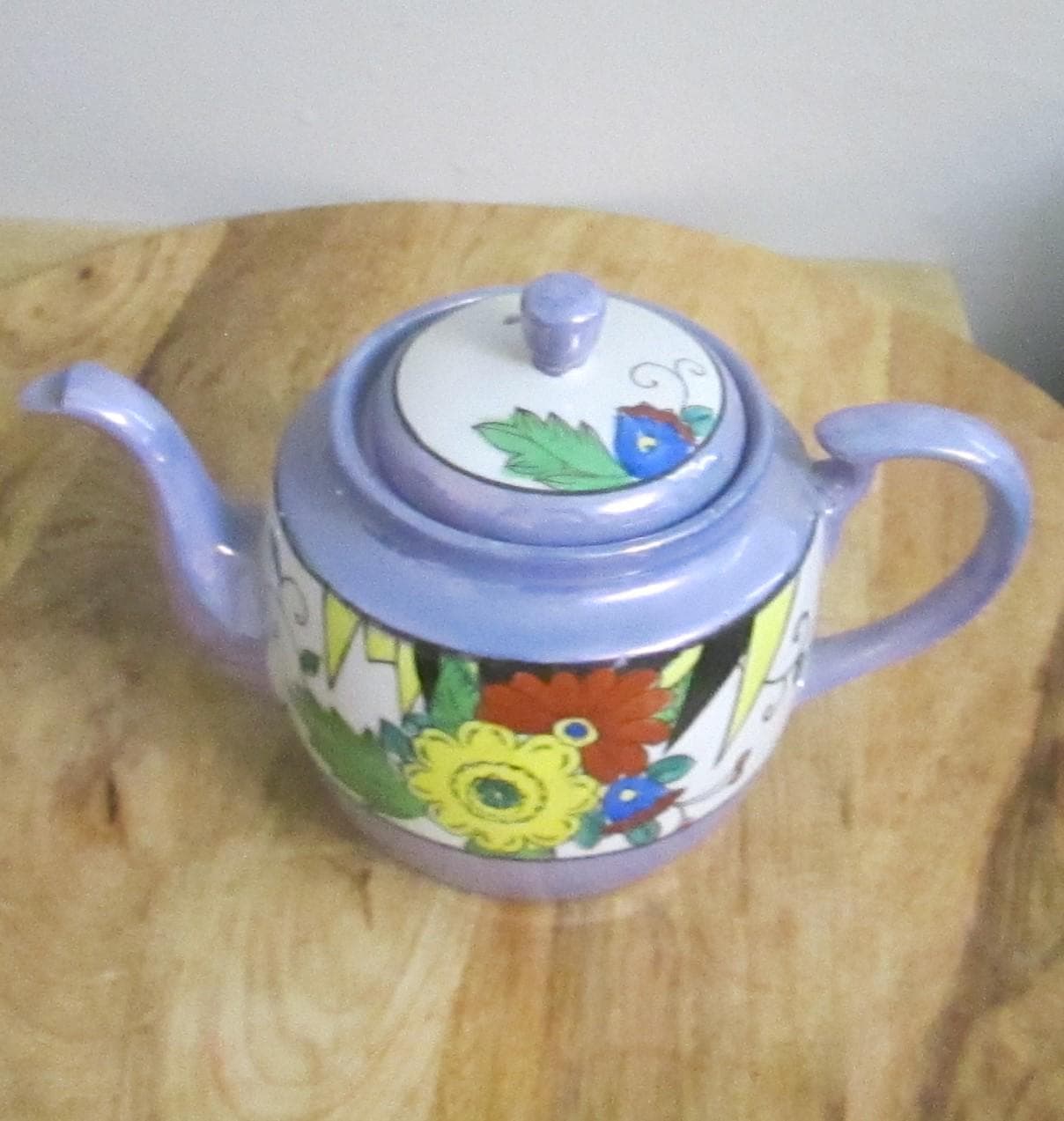 Vintage Japanese Blue Luster Teapot - Thumbnail 2