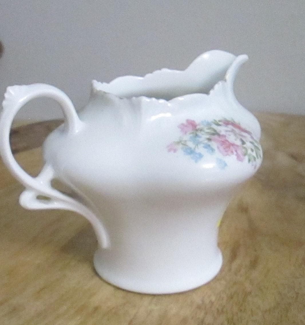 Antique Cottage Core Bavarian Floral Creamer - Thumbnail 2