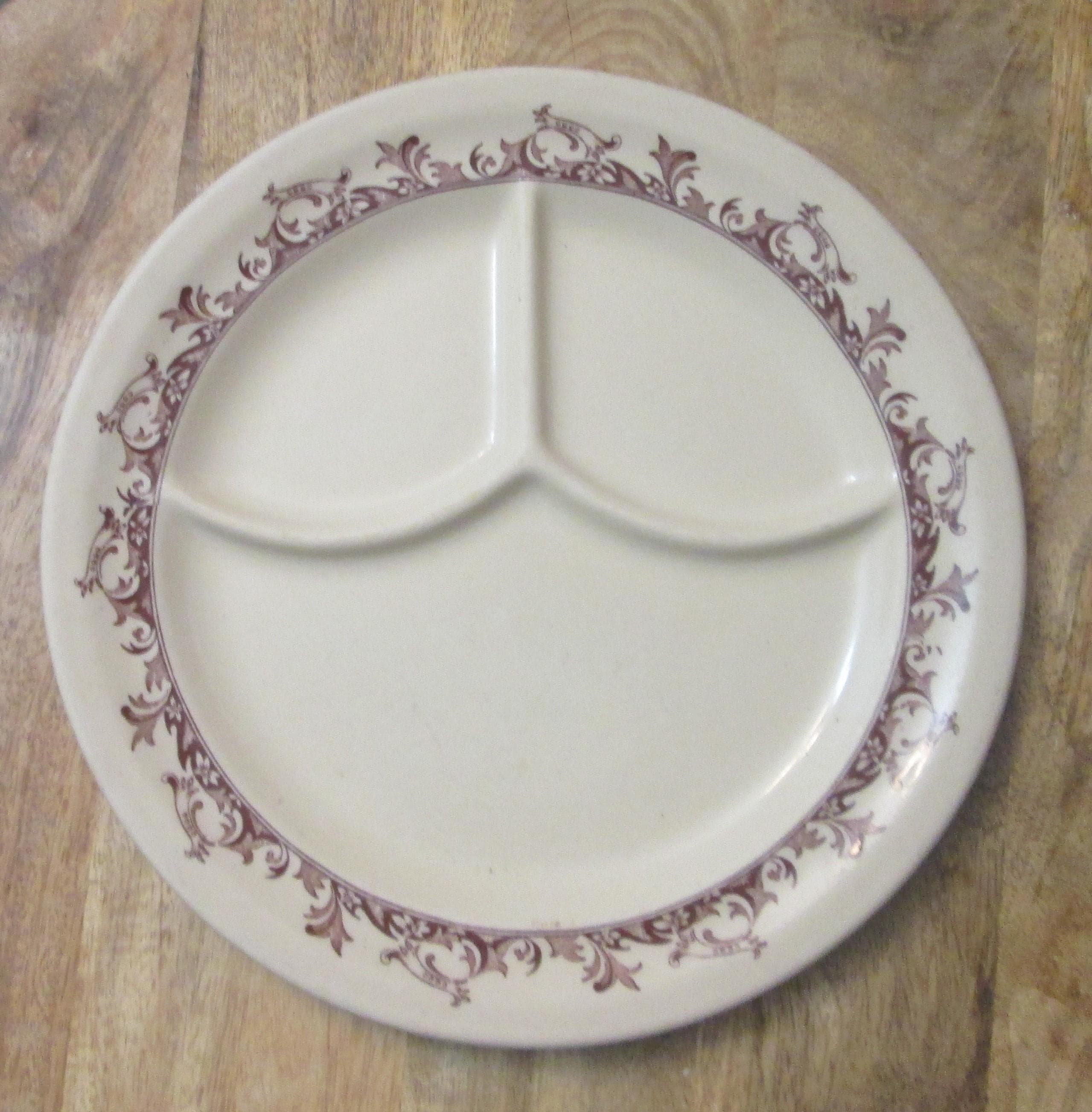 Vintage Mayer China Curtis Pattern Restaurant Ware Grill Plate