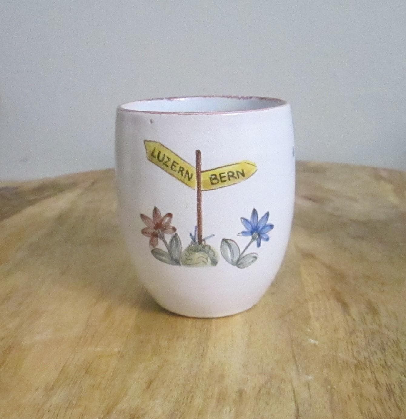 Vintage Luz Keramik Luzern Bern Faience Pottery Cup