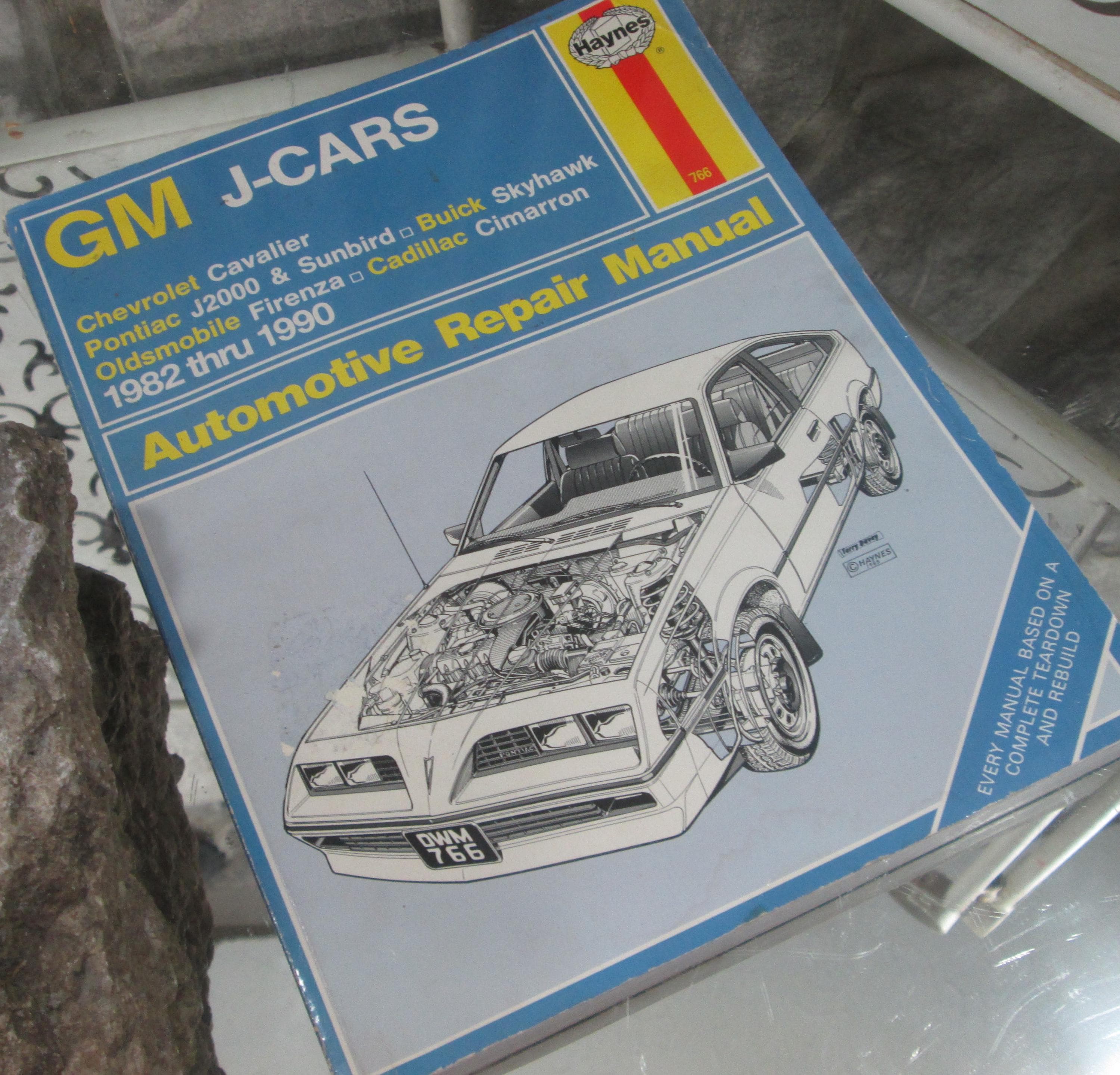Vintage GM J-Cars Automotive Repair Manual, Cavalier, Pontiac J-2000 & Sunbird, Skyhawk, Firenza, Cimarron, 1982-1990