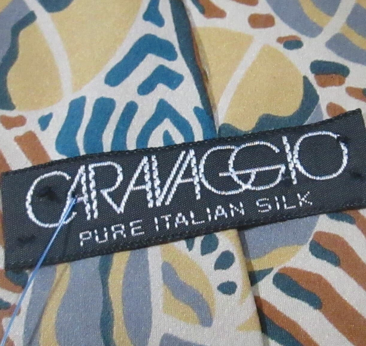 Vintage Caravaggio Italian Silk Print Tie - Thumbnail 3