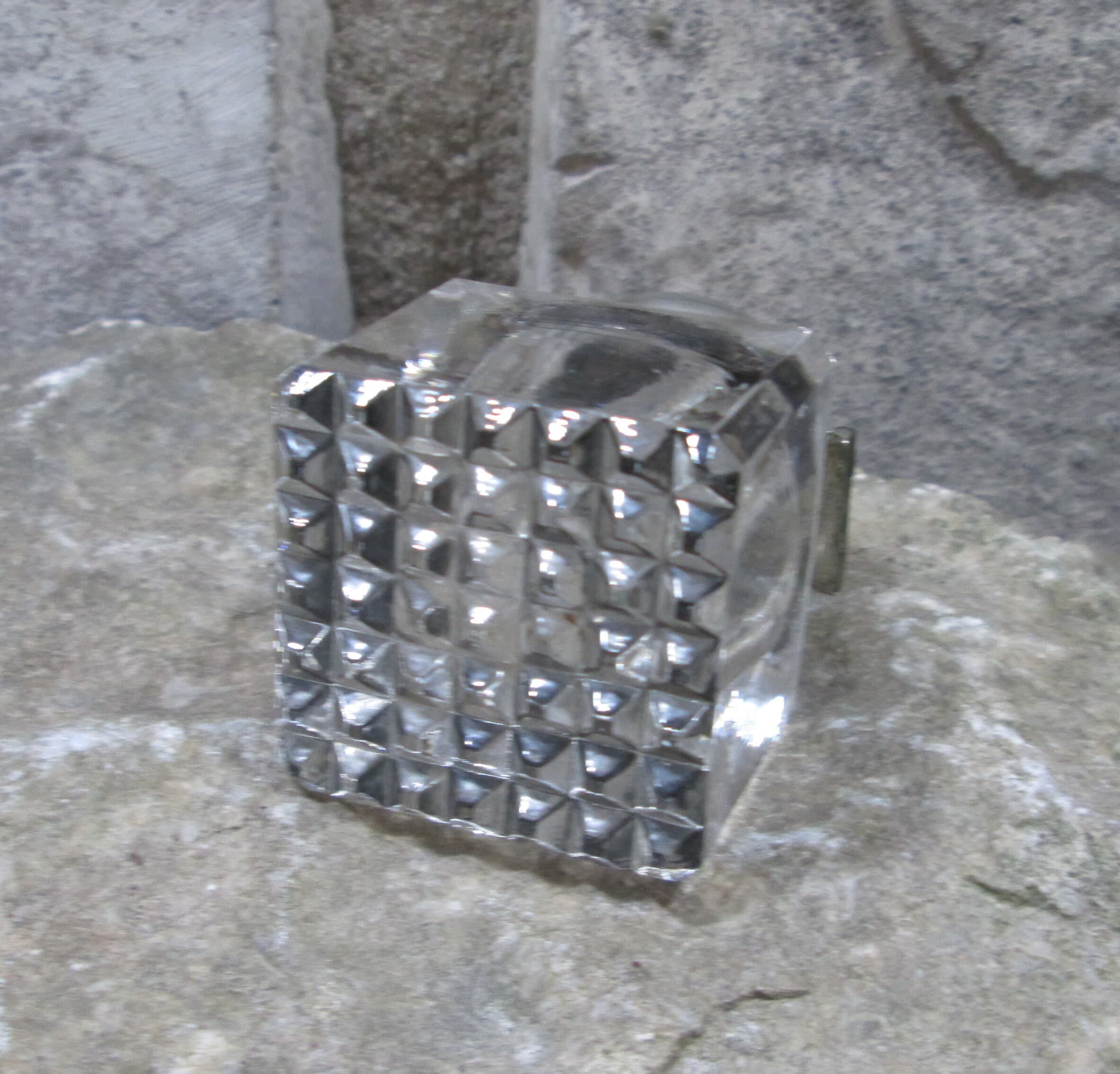 Antique Repousse Rose Design Hinged Cap Inkwell - Thumbnail 4