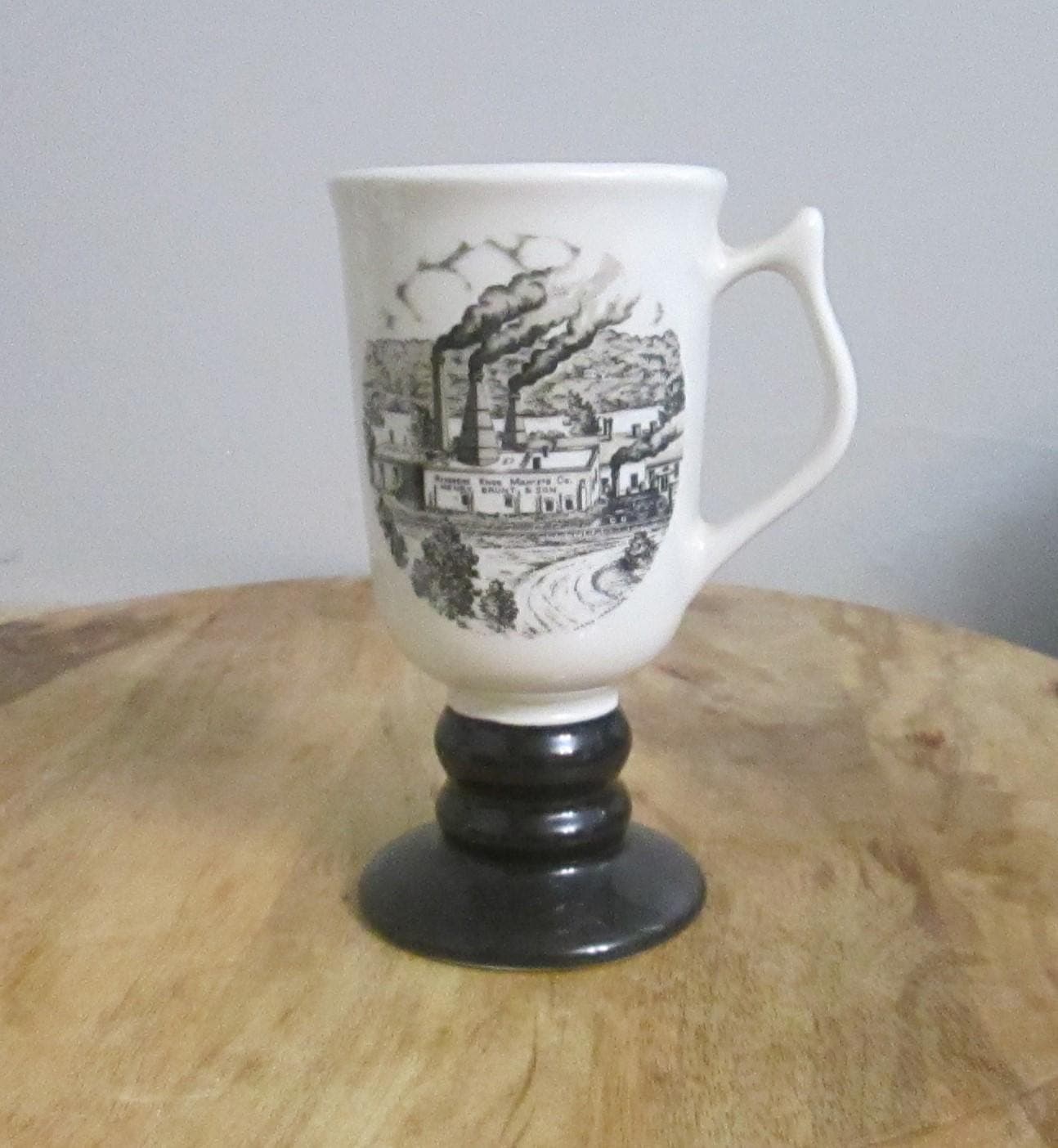 Vintage Hall China Restaurant Ware Footed Mug Tri-State Pottery Festival, 1986
