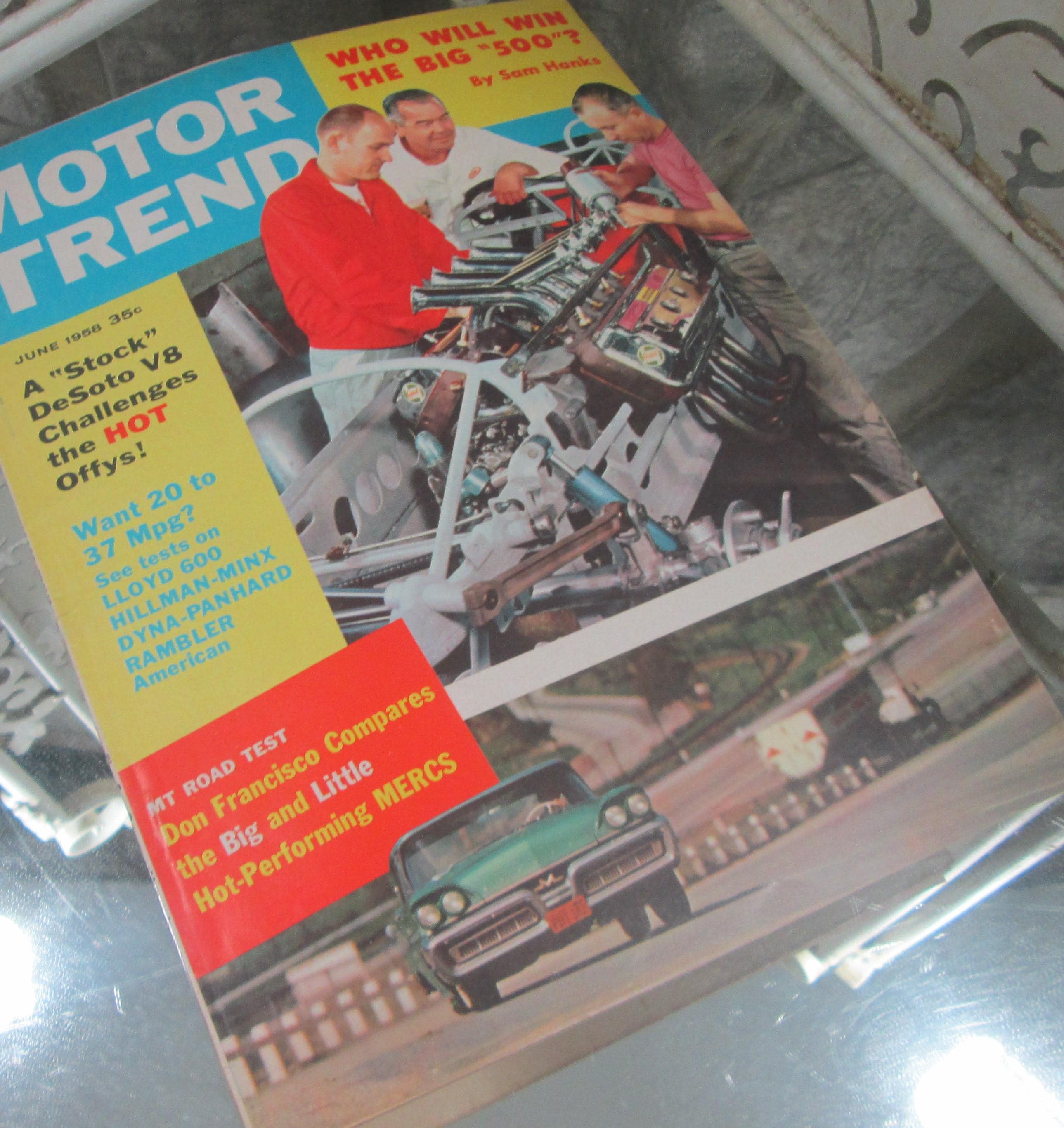 Vintage Motor Trend Magazine June 1958